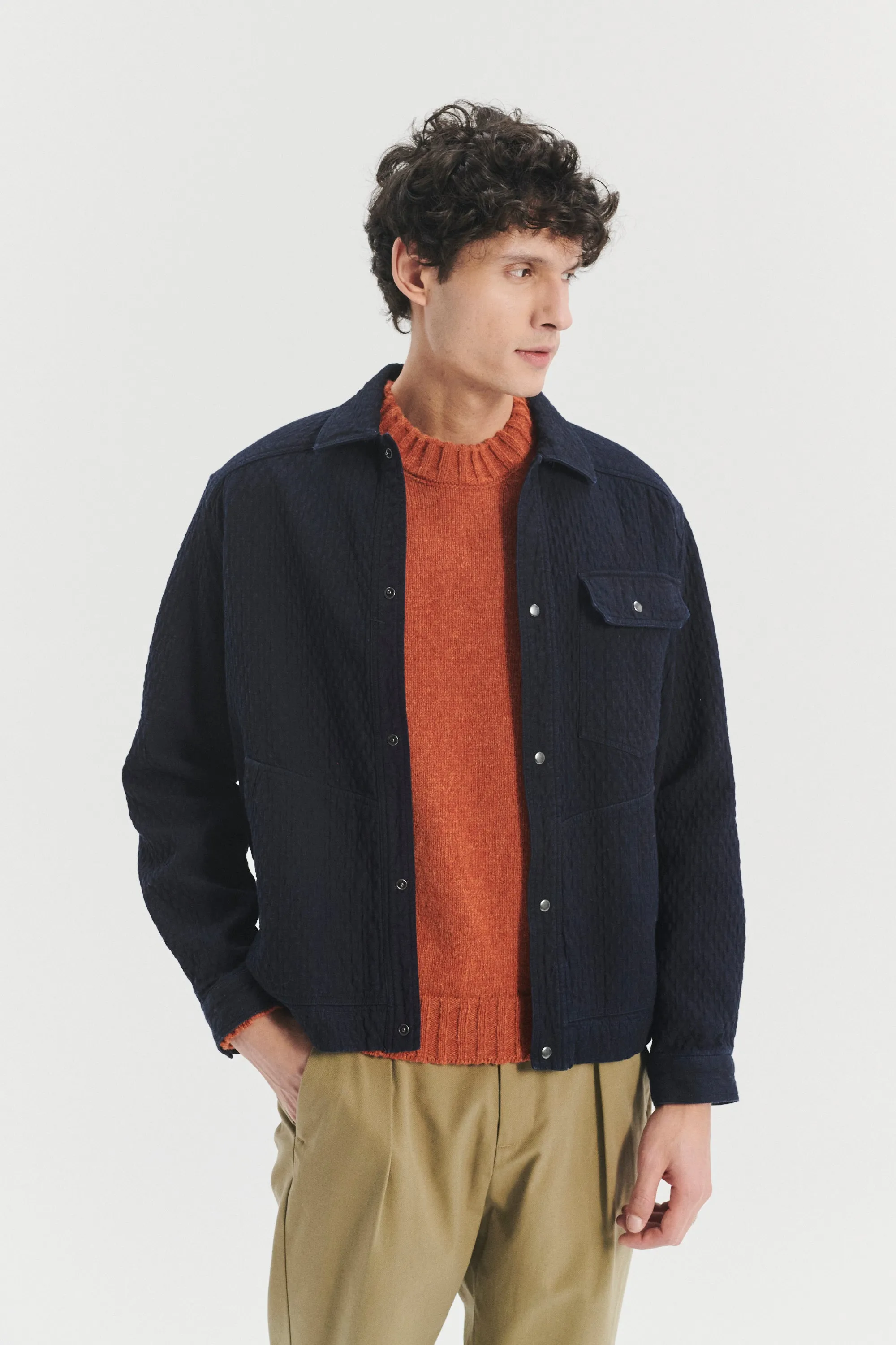 French Workwear Jacket in the finest Deep Blue Japanese Cotton Denim sold by Delikatessen product image thumbnail 3