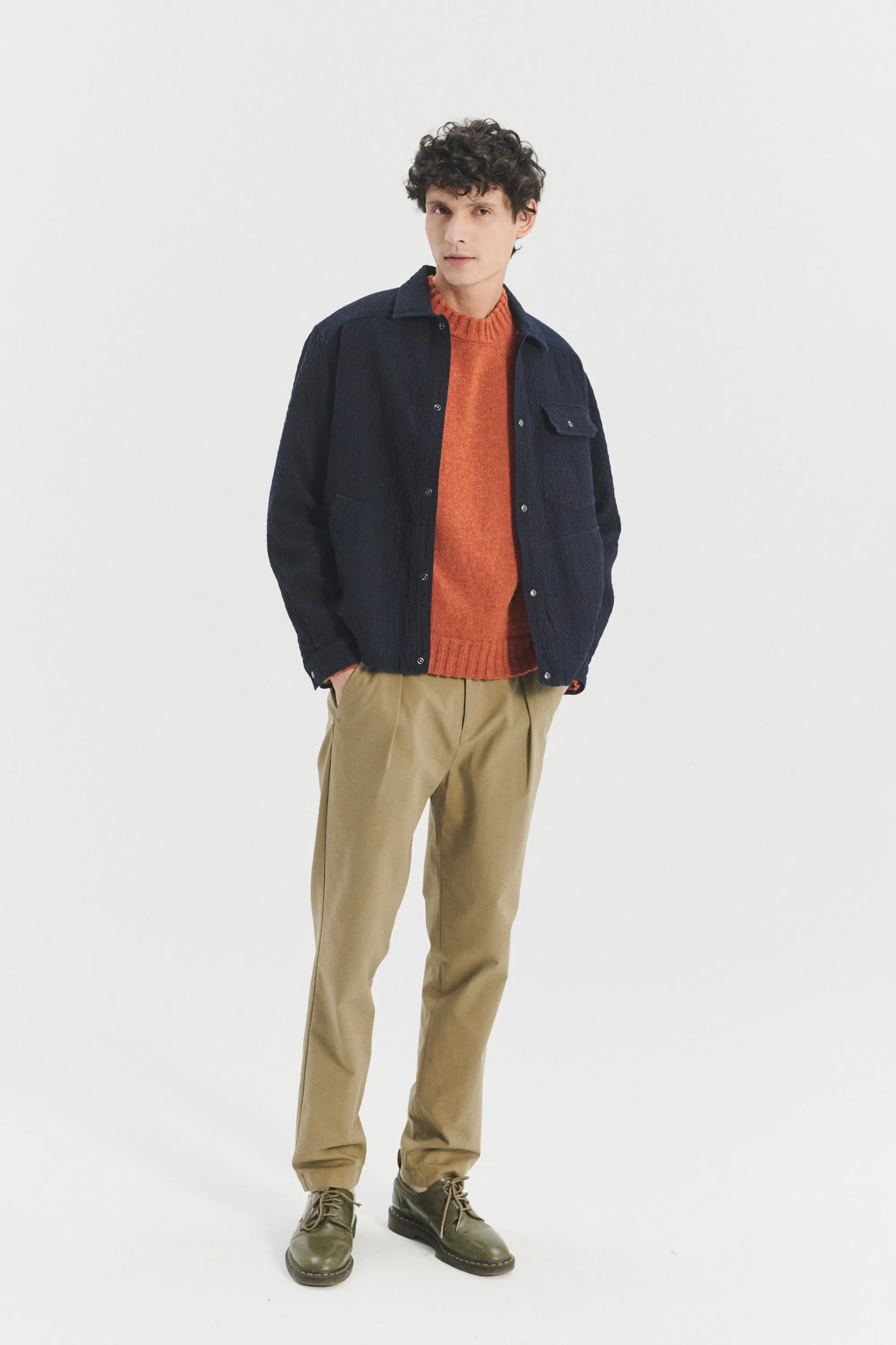 French Workwear Jacket in the finest Deep Blue Japanese Cotton Denim sold by Delikatessen