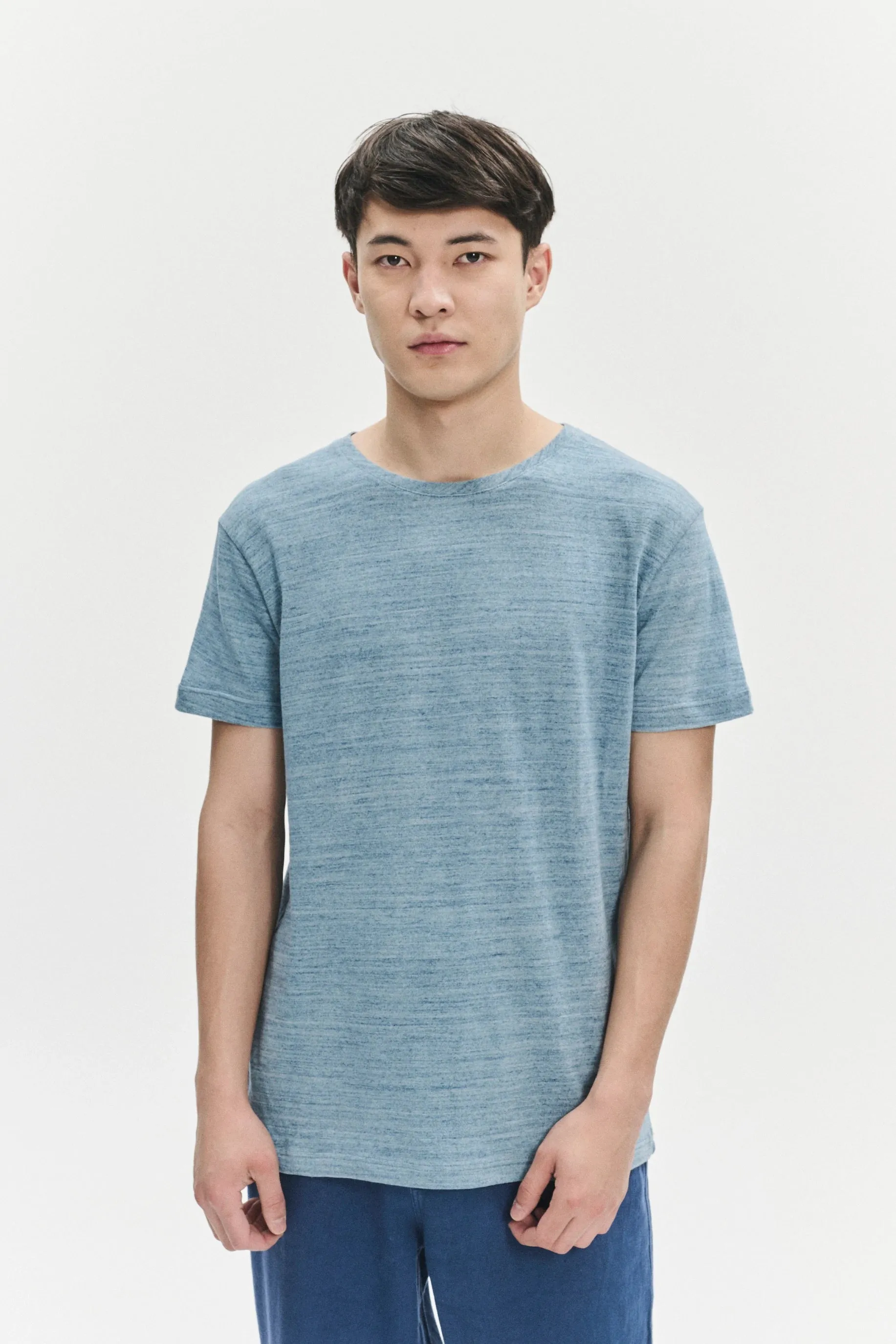 T-Shirt in a Light Blue Slow-Knit Soft Japanese Cotton Jersey sold by Delikatessen product image thumbnail 2