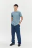 T-Shirt in a Light Blue Slow-Knit Soft Japanese Cotton Jersey sold by Delikatessen