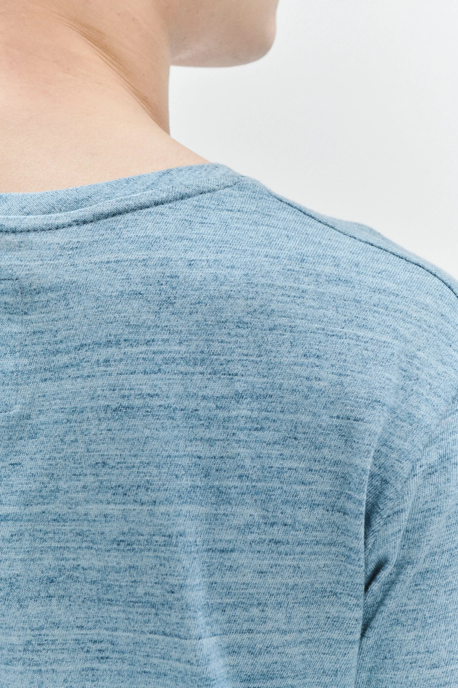 T-Shirt in a Light Blue Slow-Knit Soft Japanese Cotton Jersey sold by Delikatessen product image thumbnail 5