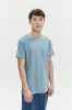T-Shirt in a Light Blue Slow-Knit Soft Japanese Cotton Jersey sold by Delikatessen