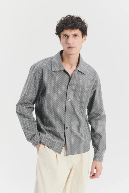 Overshirt Shirt in the Portuguese Jacquard Cotton sold by Delikatessen