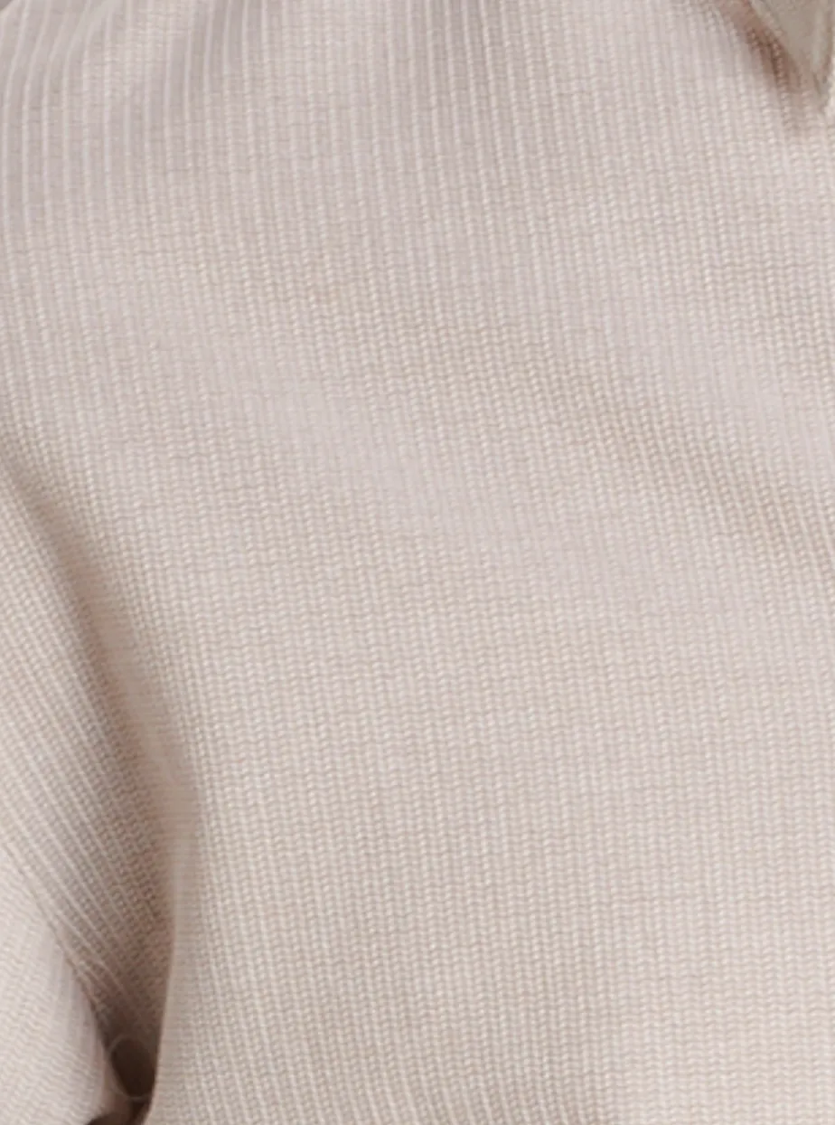 Feel Good Shirt in a Beige Structural Italian Cotton by Monti sold by Delikatessen product image thumbnail 2