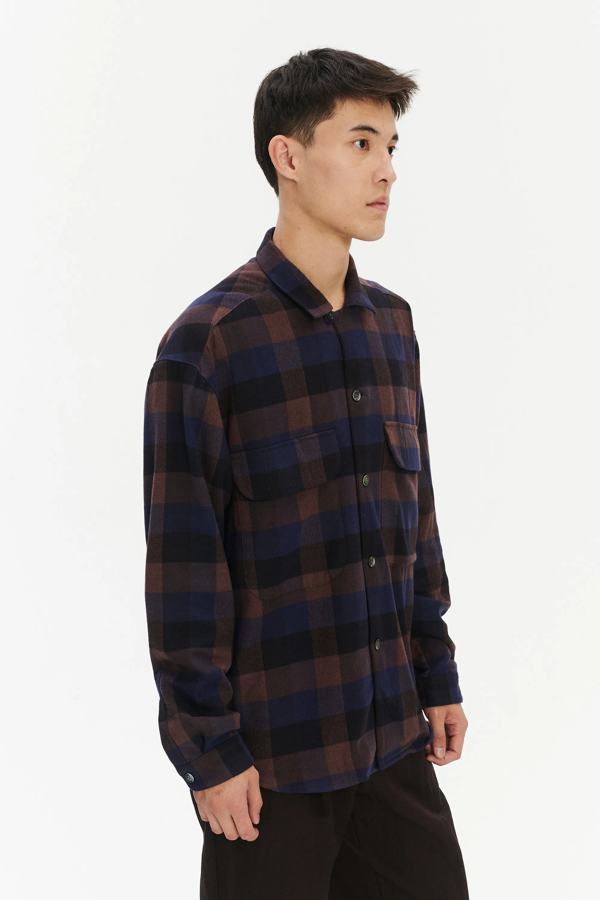 Relaxed Oversized Leisure Shirt in Italian Mix of Cotton and Tencel sold by Delikatessen product image thumbnail 5
