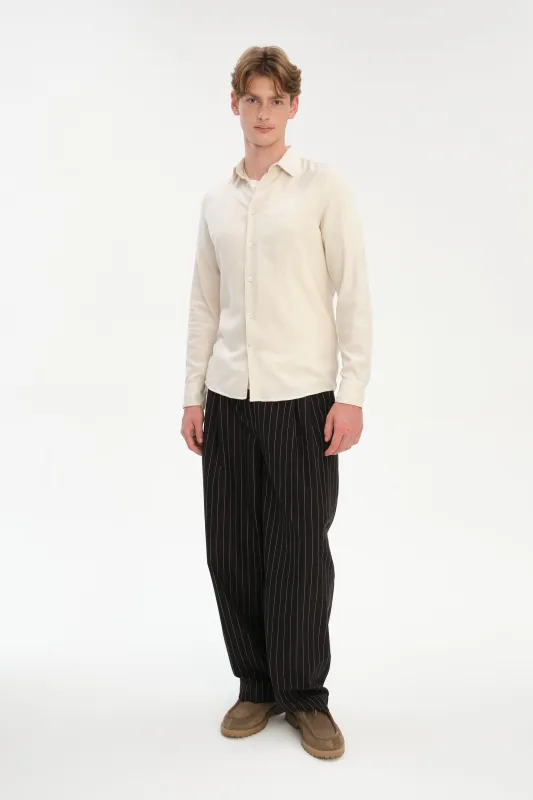 Feel Good Shirt in Creamy Silky Italian Lyocell and Organic Cotton Flannel sold by Delikatessen