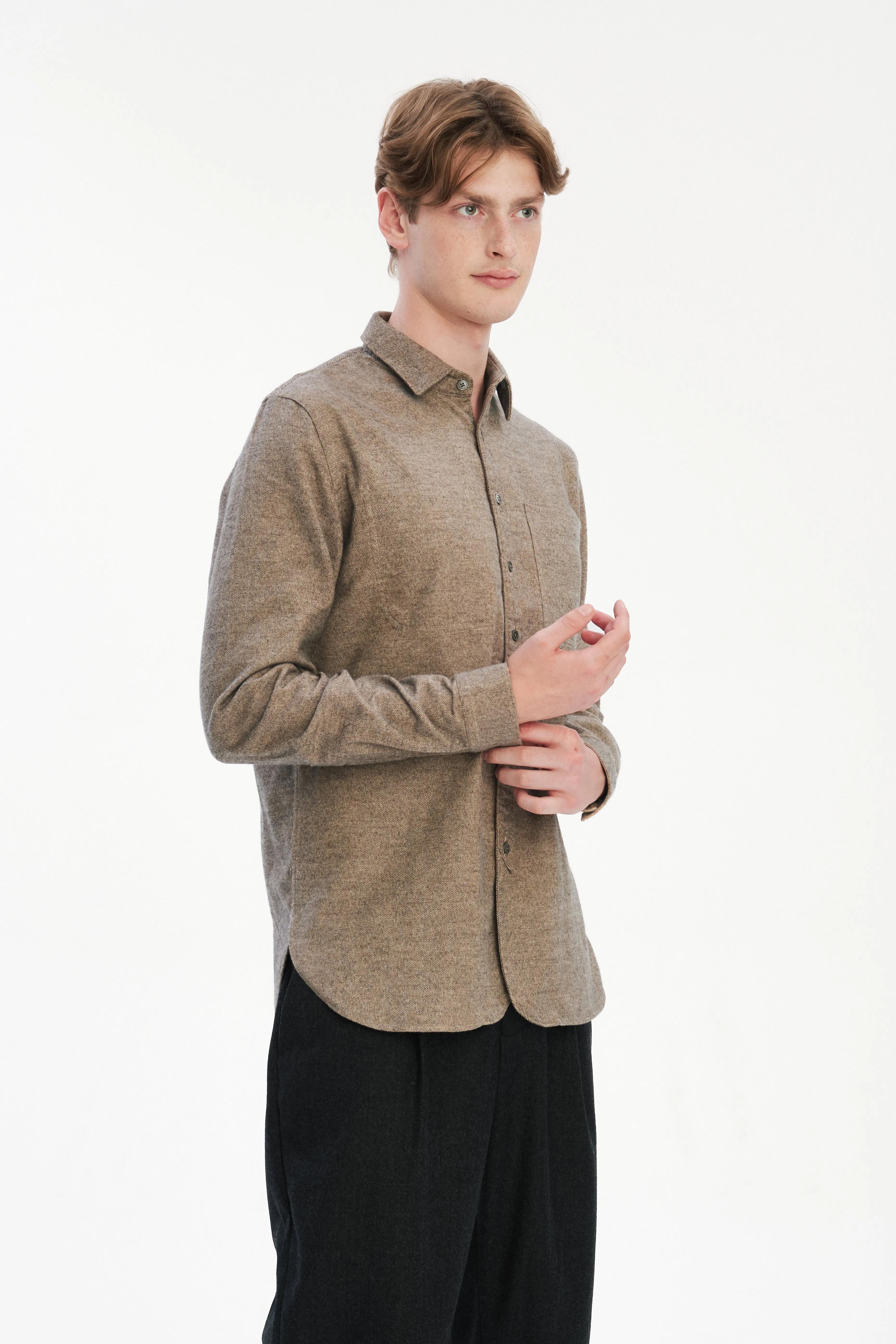 Farmer Shirt in a Fine Portuguese Brushed Flannel sold by Delikatessen product image thumbnail 5