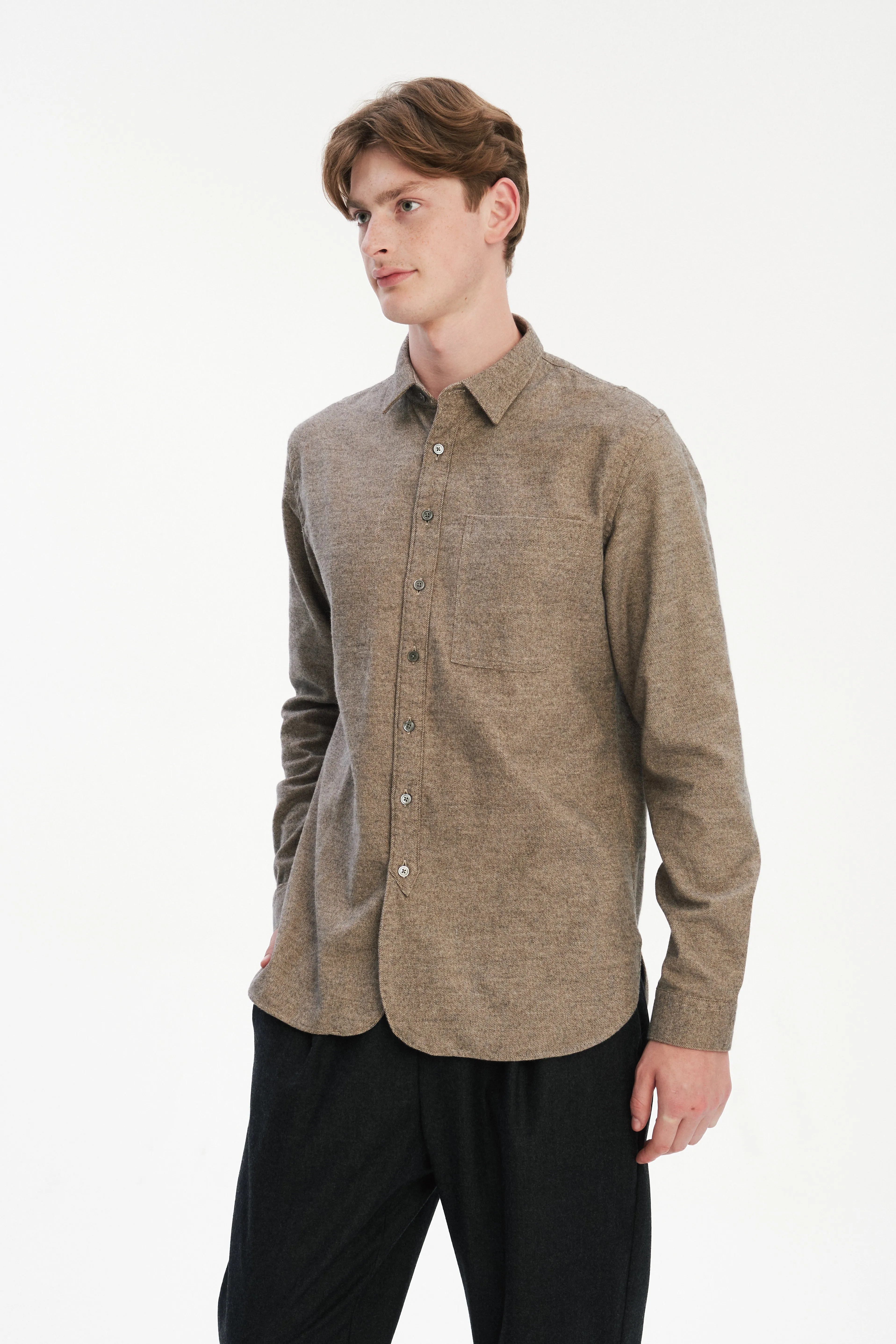 Farmer Shirt in a Fine Portuguese Brushed Flannel sold by Delikatessen product image thumbnail 3