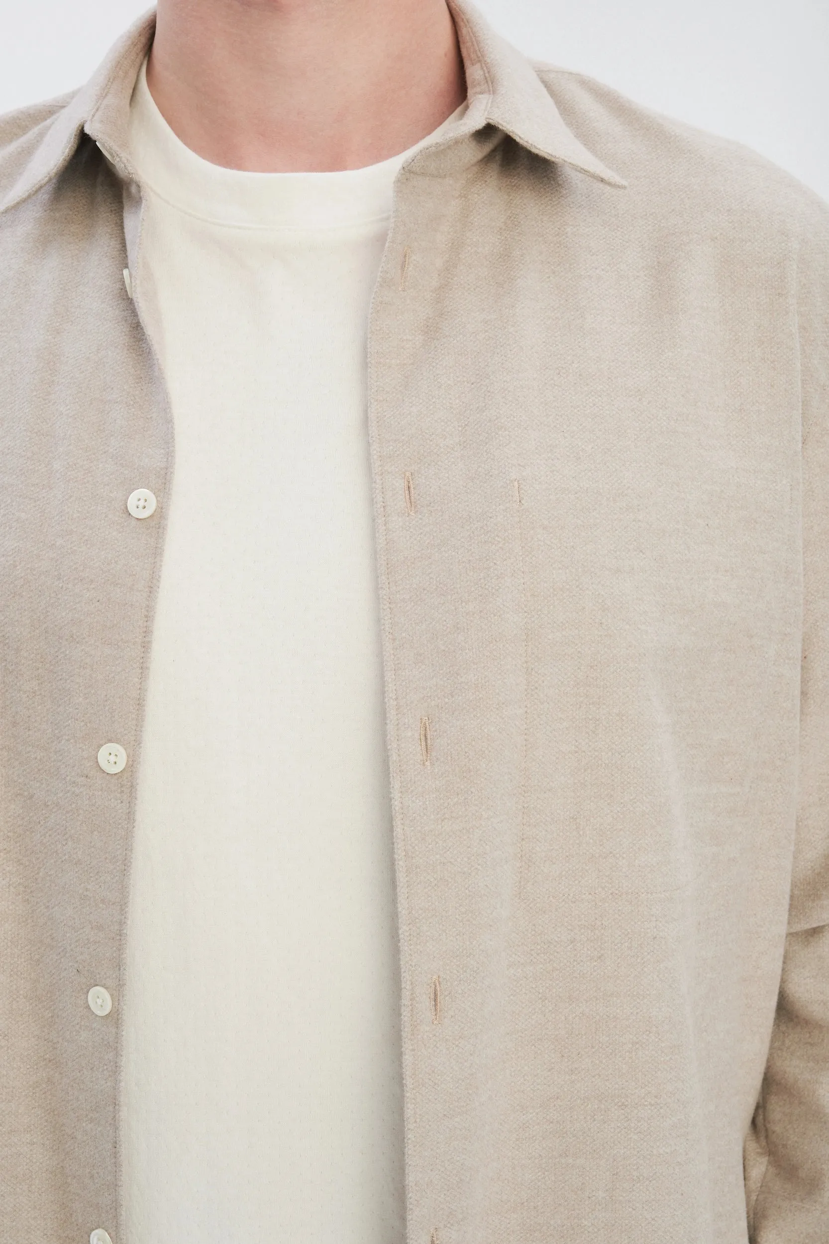 Feel Good Shirt in the Finest Brushed Cotton – Light Beige sold by Delikatessen product image thumbnail 4