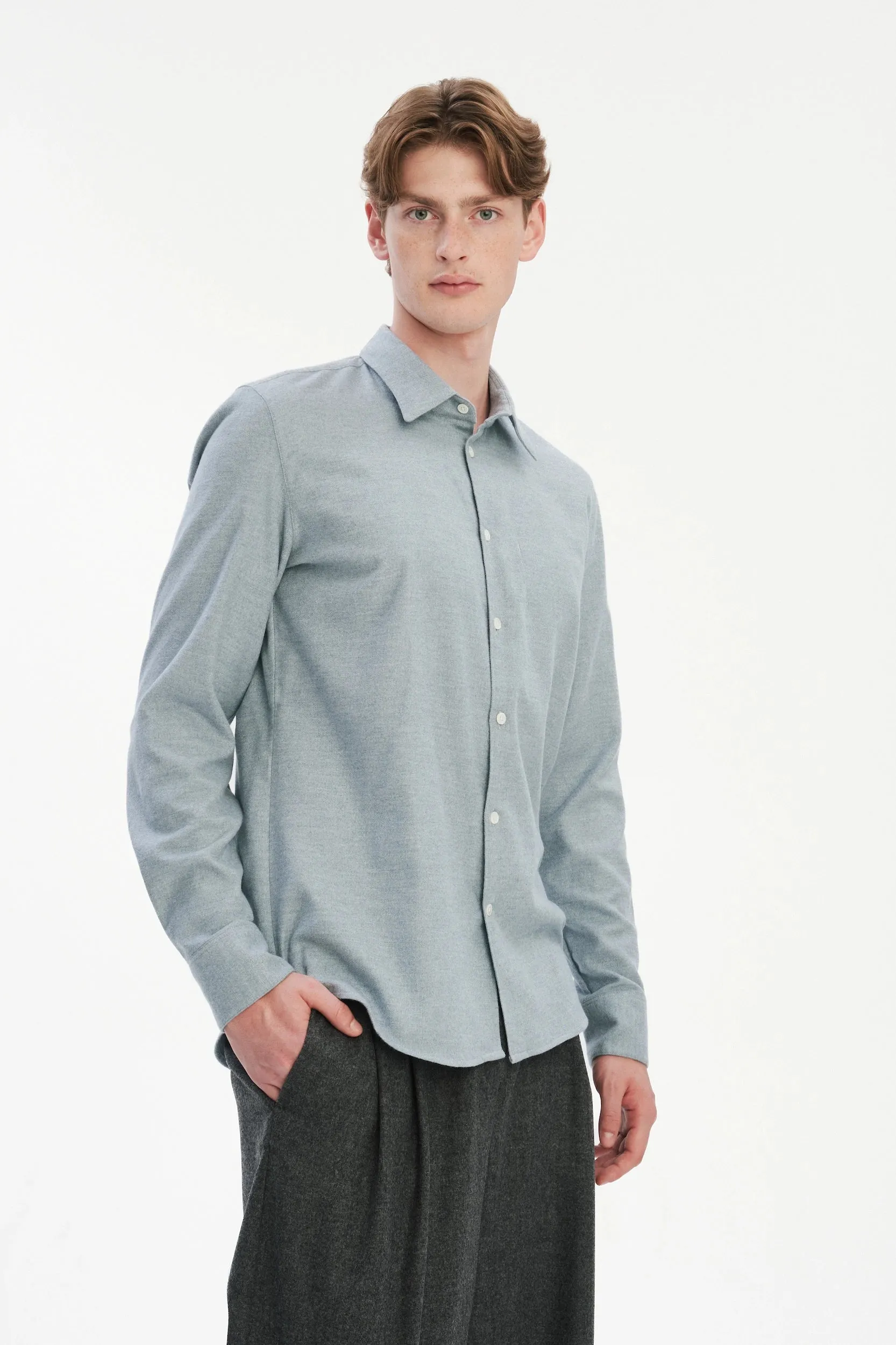 Feel Good Shirt in the Finest Cotton – Pastel Blue sold by Delikatessen product image thumbnail 3