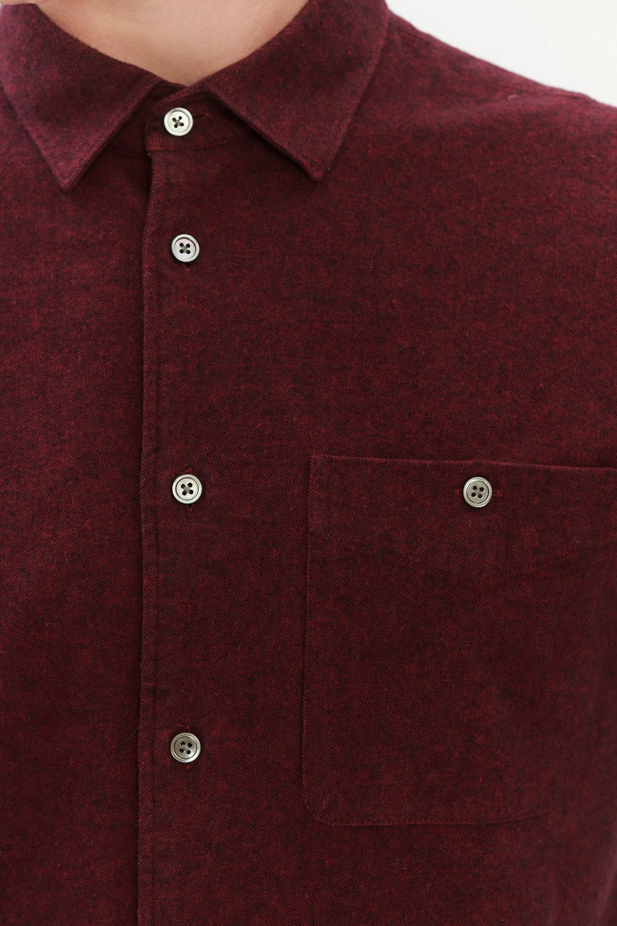 Strong Shirt in a Wine Recycled Structural Flannel sold by Delikatessen product image thumbnail 2
