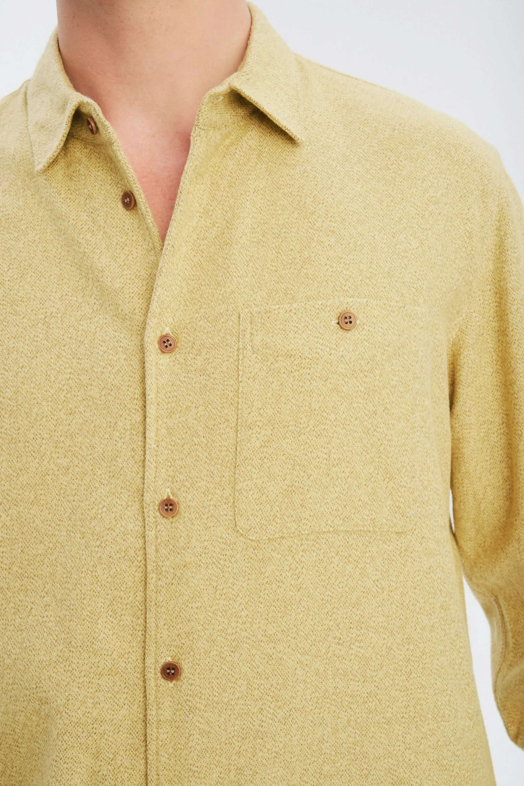 Strong Shirt in the Finest Yellow Portuguese Cotton Flannel sold by Delikatessen product image thumbnail 5