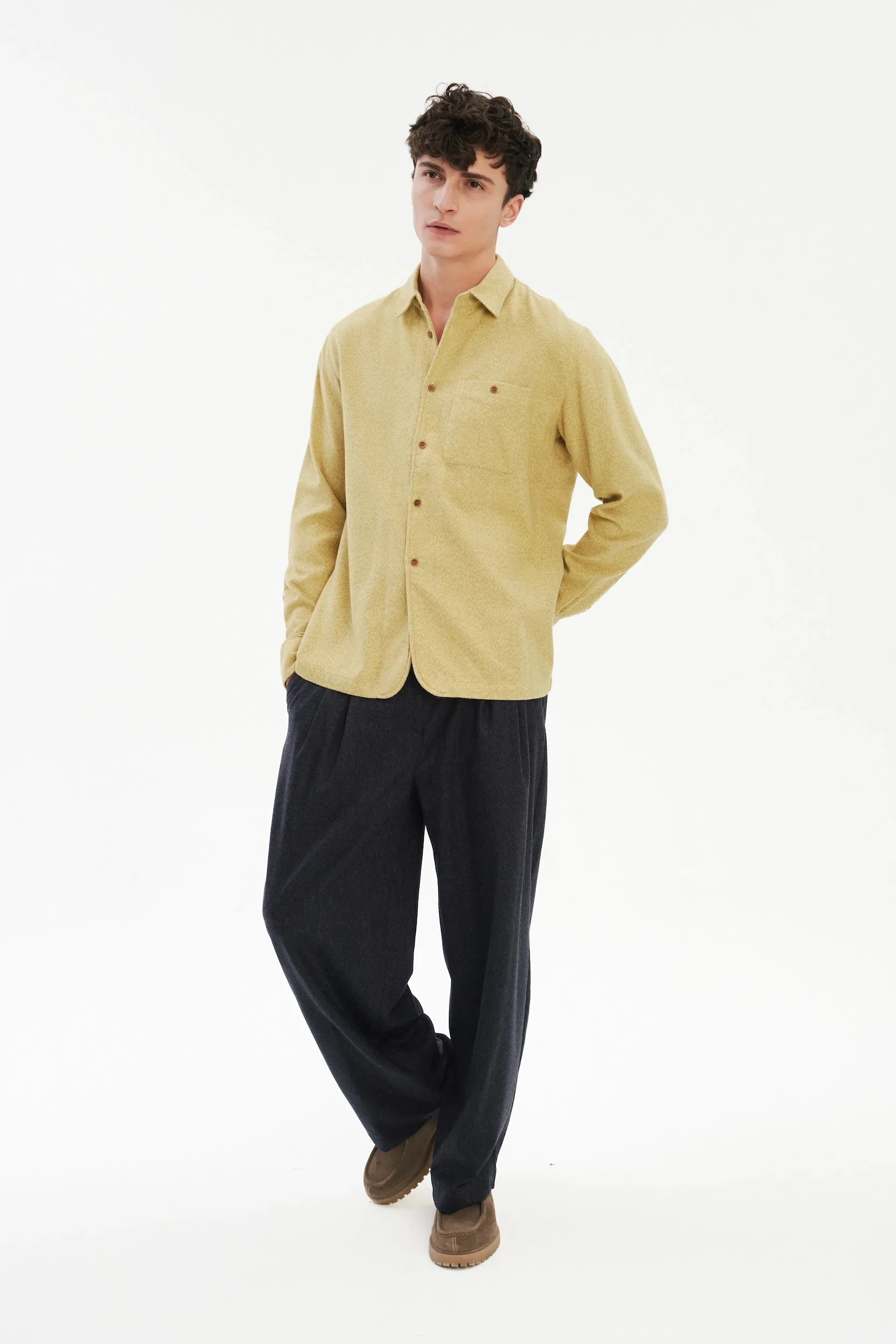 Strong Shirt in the Finest Yellow Portuguese Cotton Flannel sold by Delikatessen product image thumbnail 3
