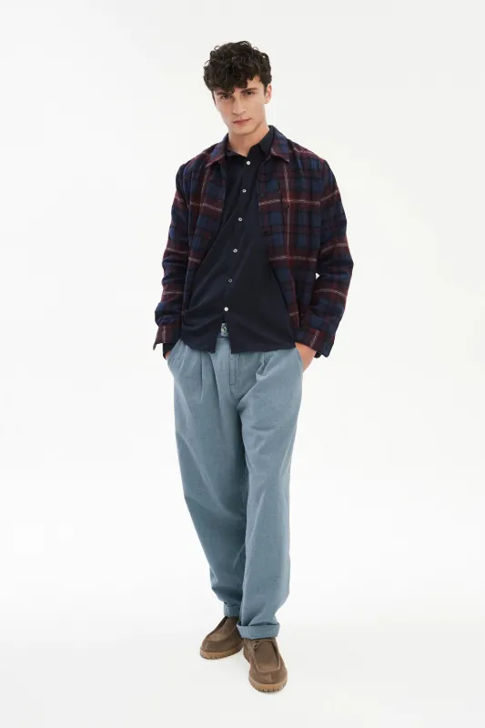 Snap Button Jacket in Recycled Wool and Cotton sold by Delikatessen