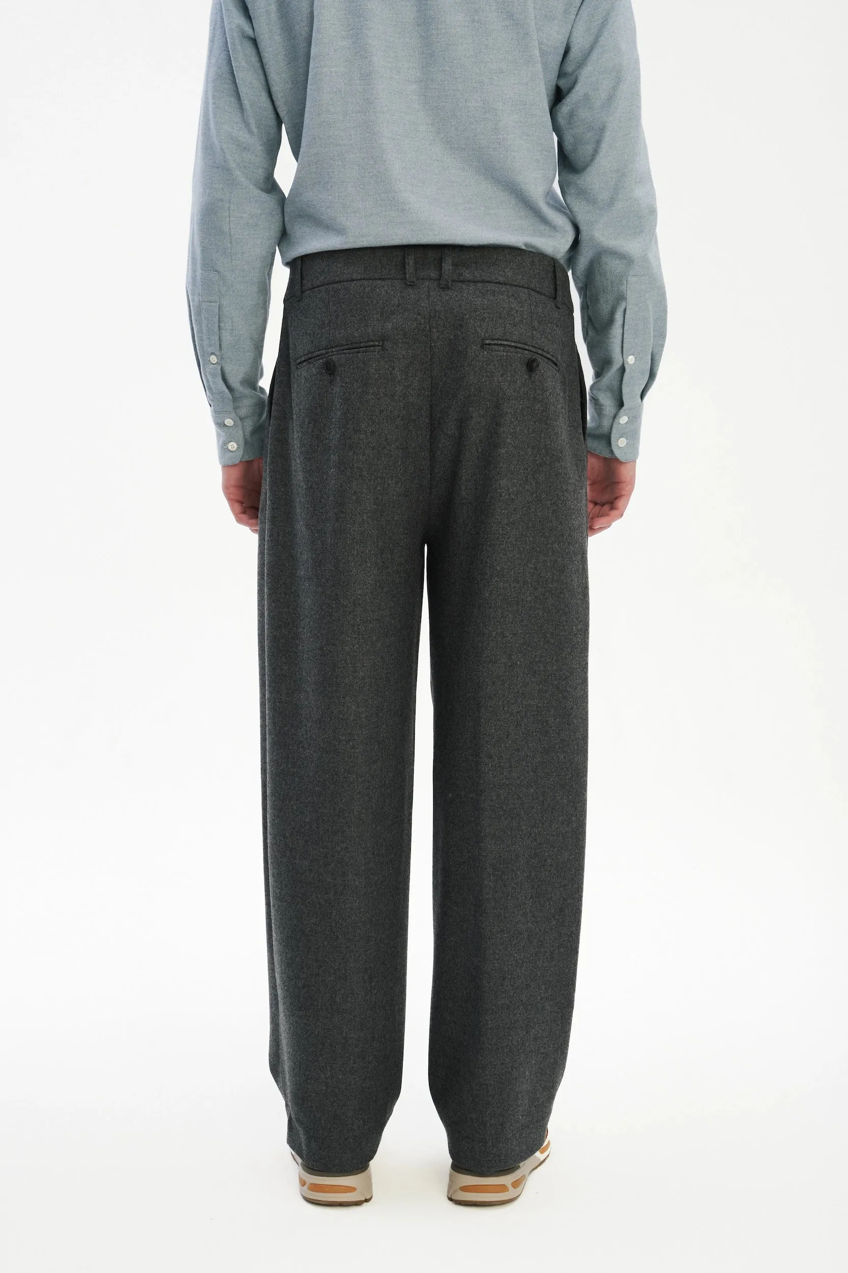 Utrecht Trousers in the Finest Grey Virgin Wool sold by Delikatessen product image thumbnail 4