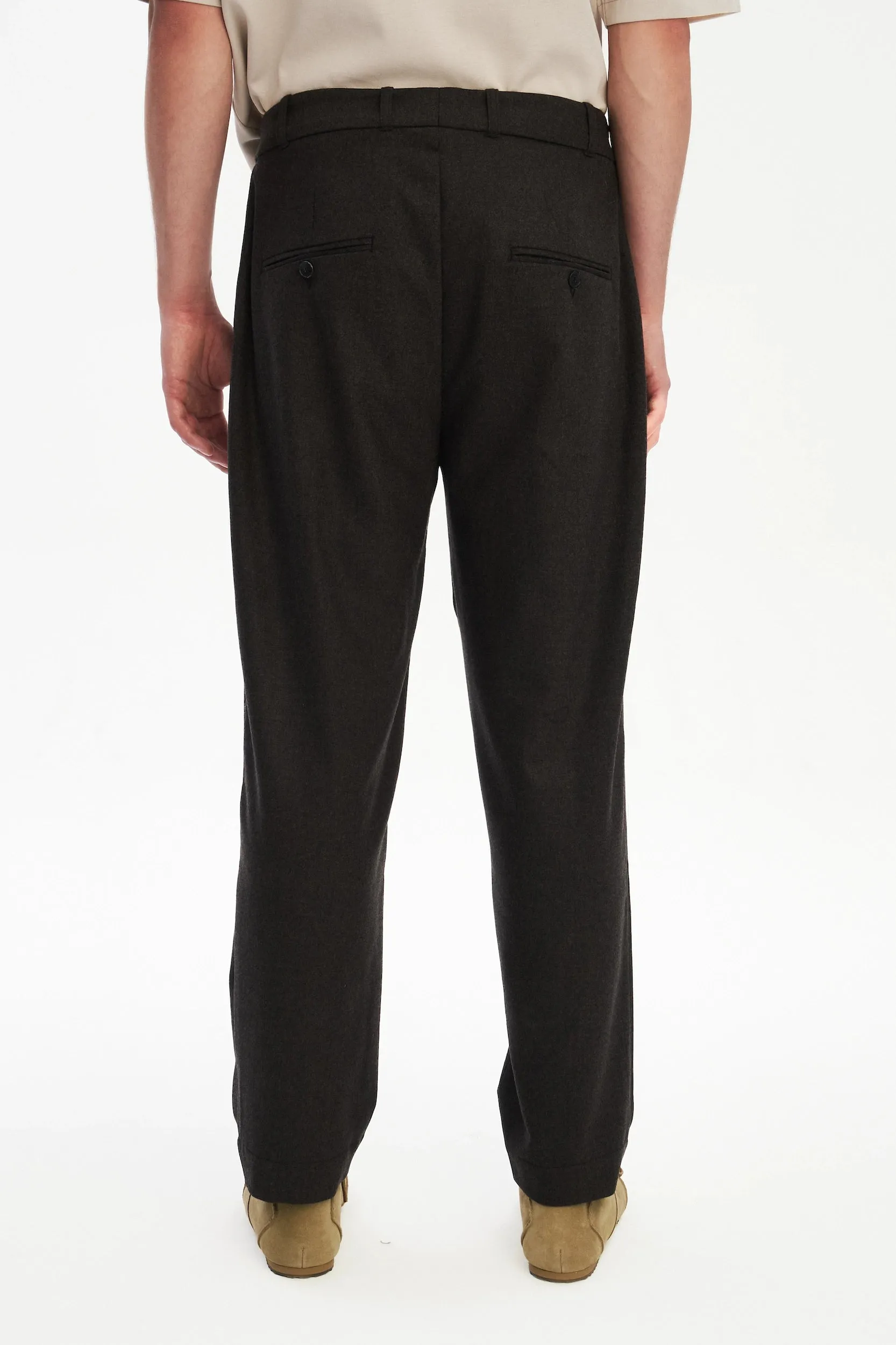 Genuine Trousers in the Finest Chocolate Brown Virgin Wool from Giuseppe Botto sold by Delikatessen product image thumbnail 3