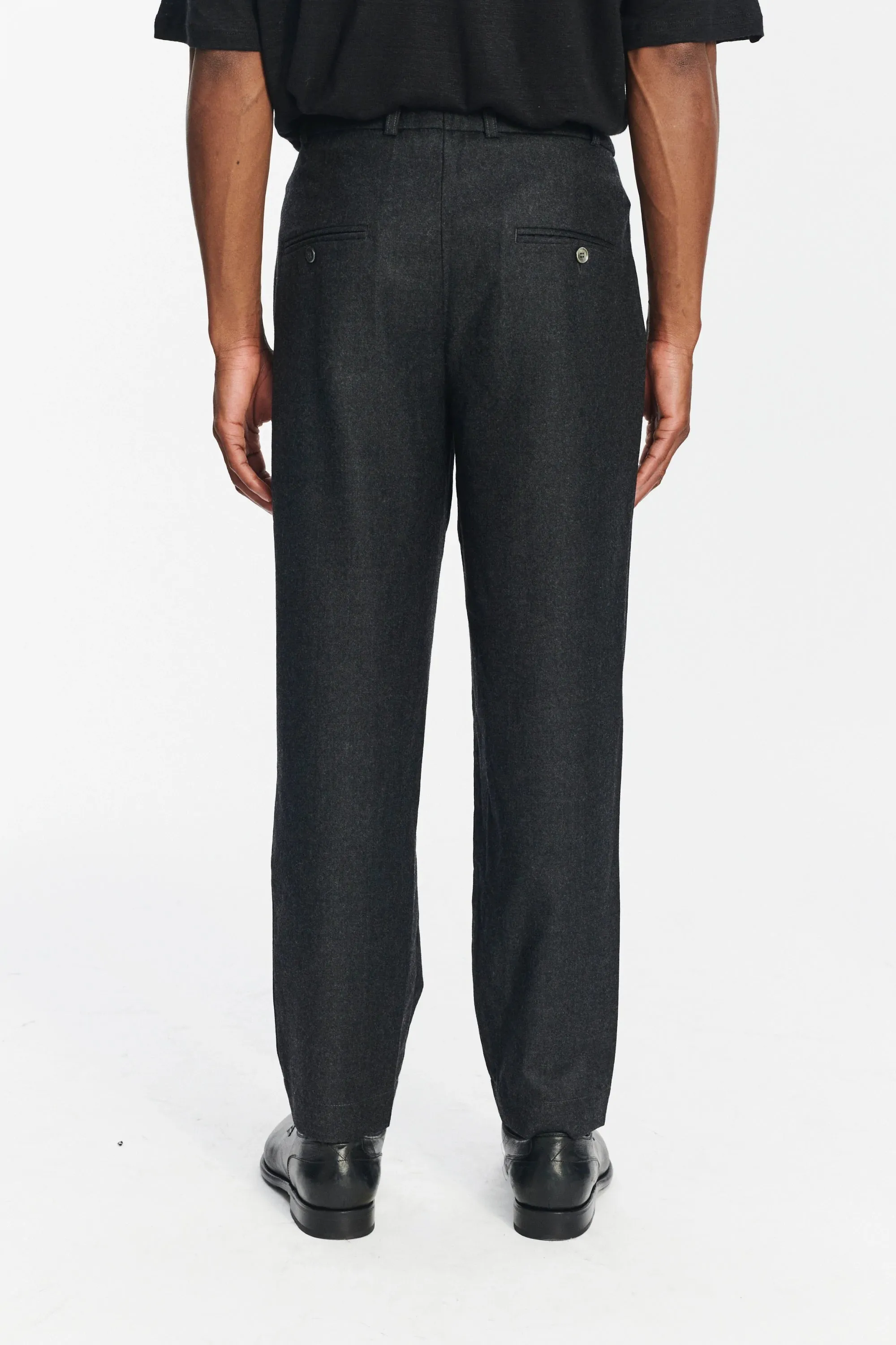 Genuine Trousers in the Finest Dark Grey Virgin Wool from Giuseppe Botto sold by Delikatessen product image thumbnail 3