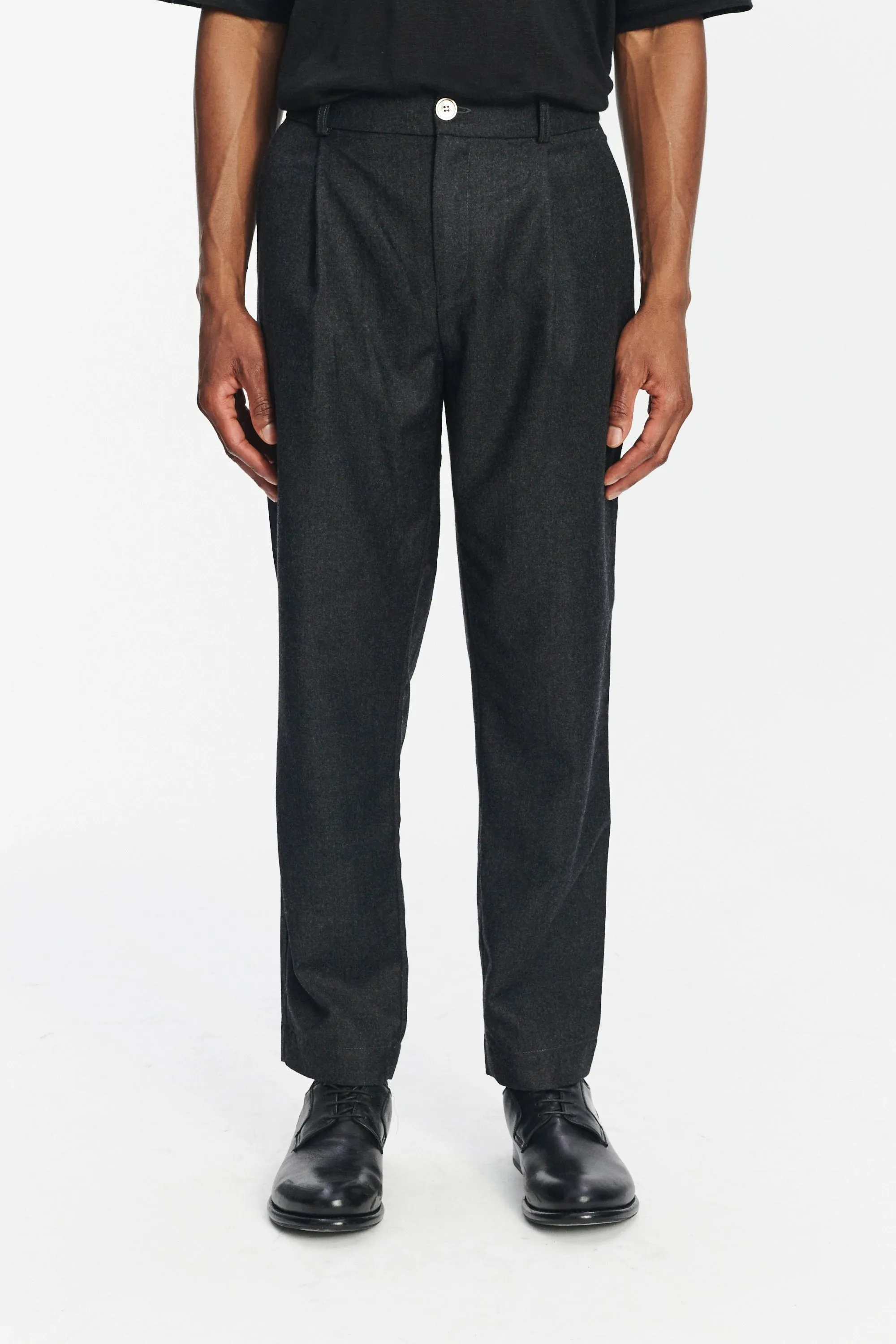 Genuine Trousers in the Finest Dark Grey Virgin Wool from Giuseppe Botto sold by Delikatessen product image thumbnail 2