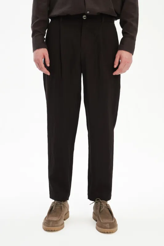 Genuine Trousers in the Finest Mix of Earthy Brown Italian Virgin Wool and Nylon sold by Delikatessen