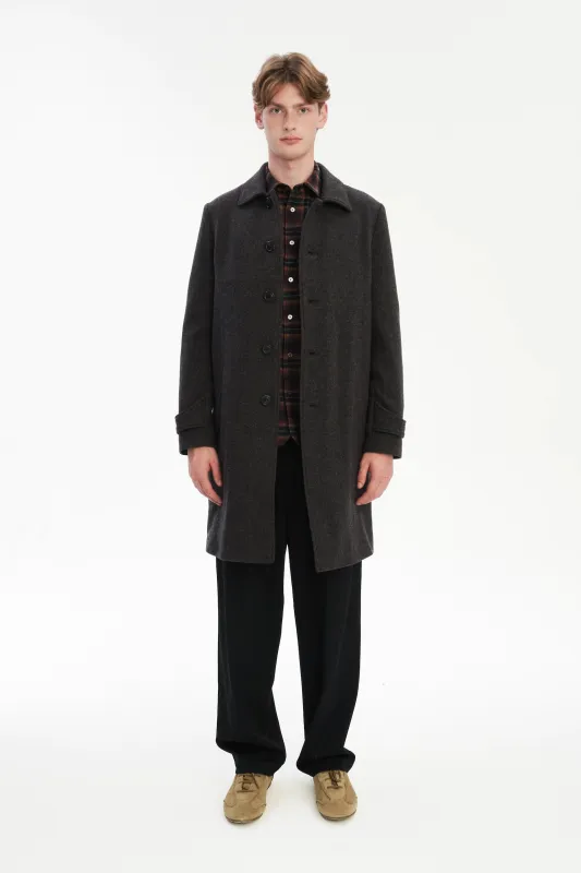 Winter Coat in a Brown Japanese Wool with MEIDA Thermo Insulation sold by Delikatessen