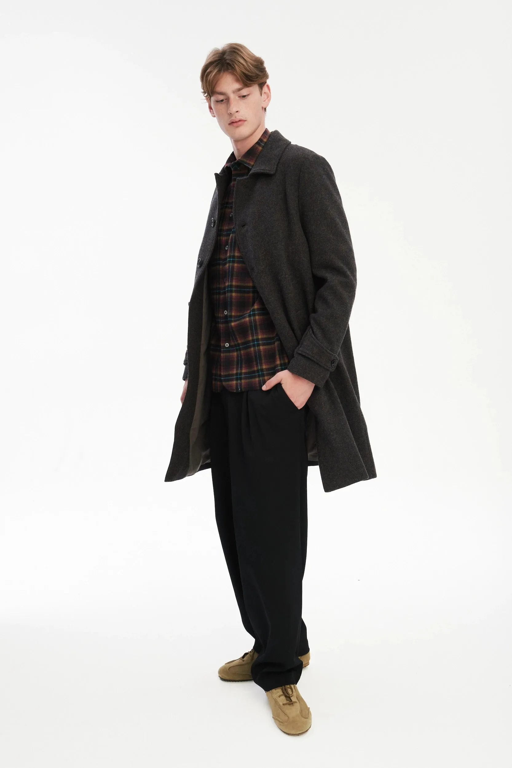 Winter Coat in a Brown Japanese Wool with MEIDA Thermo Insulation sold by Delikatessen product image thumbnail 5