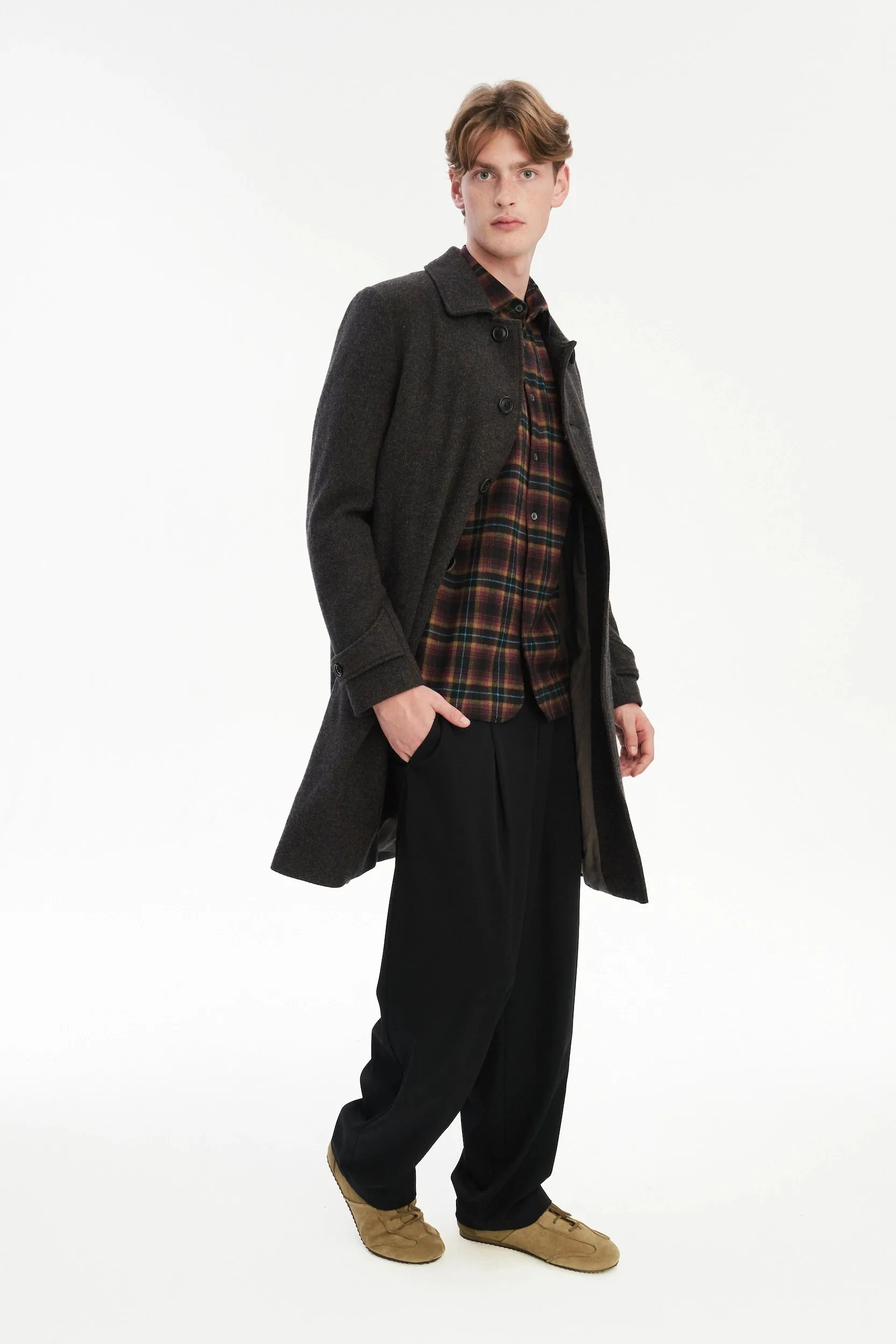 Winter Coat in a Brown Japanese Wool with MEIDA Thermo Insulation sold by Delikatessen product image thumbnail 4