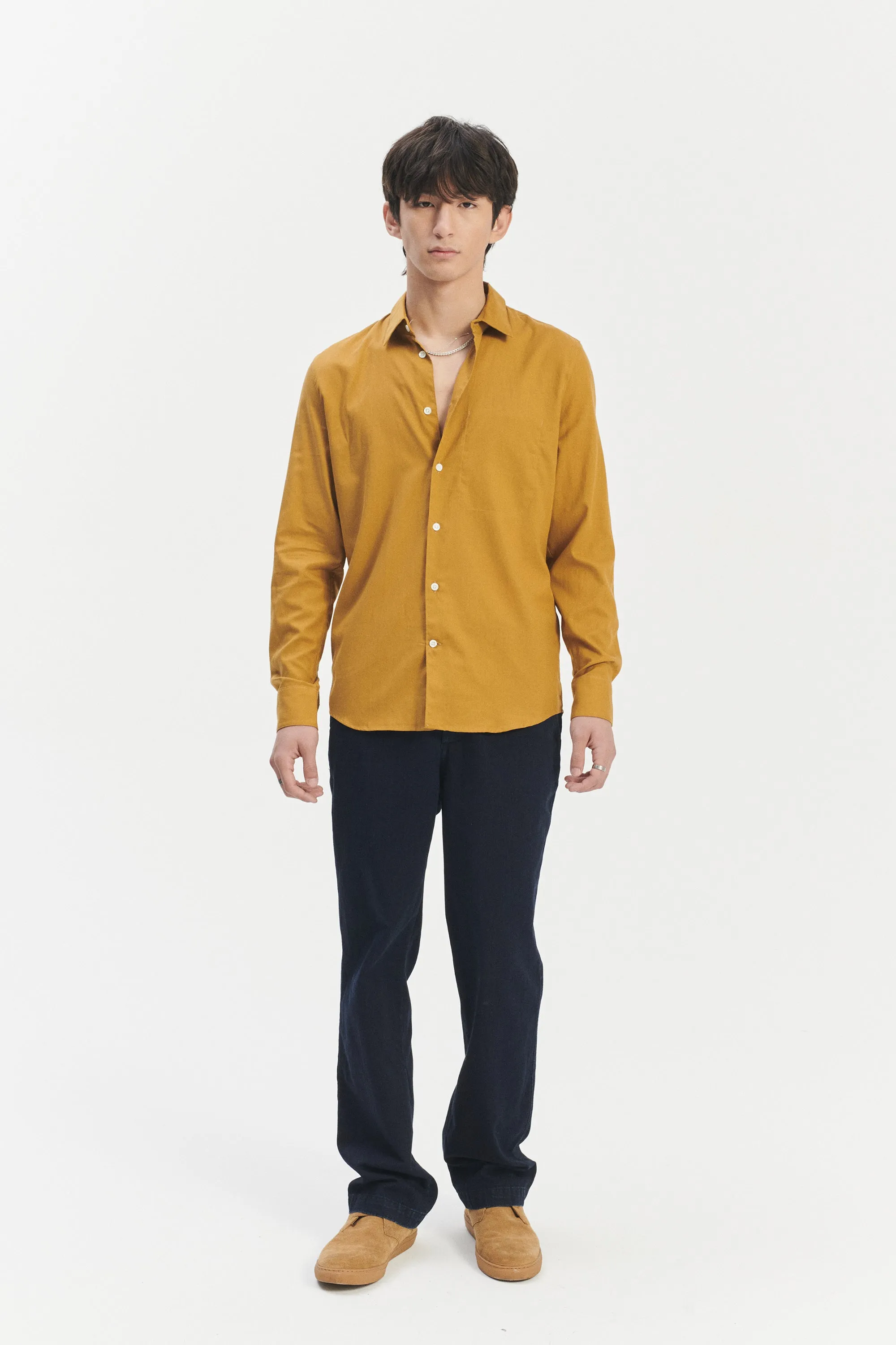 Feel Good Shirt in the Finest Italian Giza 87 Cotton Flannel sold by Delikatessen