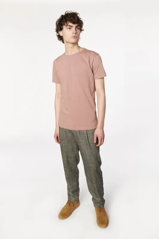 T-Shirt in a Powder Pink Soft Organic Japanese Cotton sold by Delikatessen