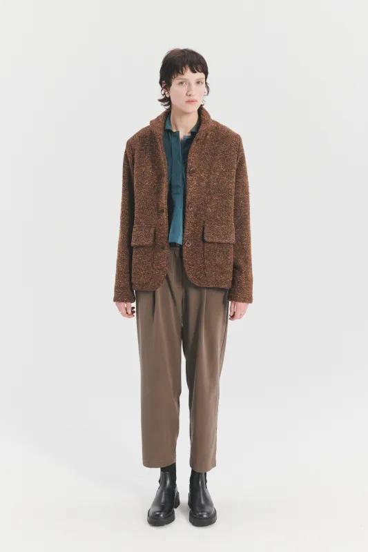 Forest Jacket in a Brown and Orange Italian Virgin Wool with MEIDA Thermo Insulation sold by Delikatessen