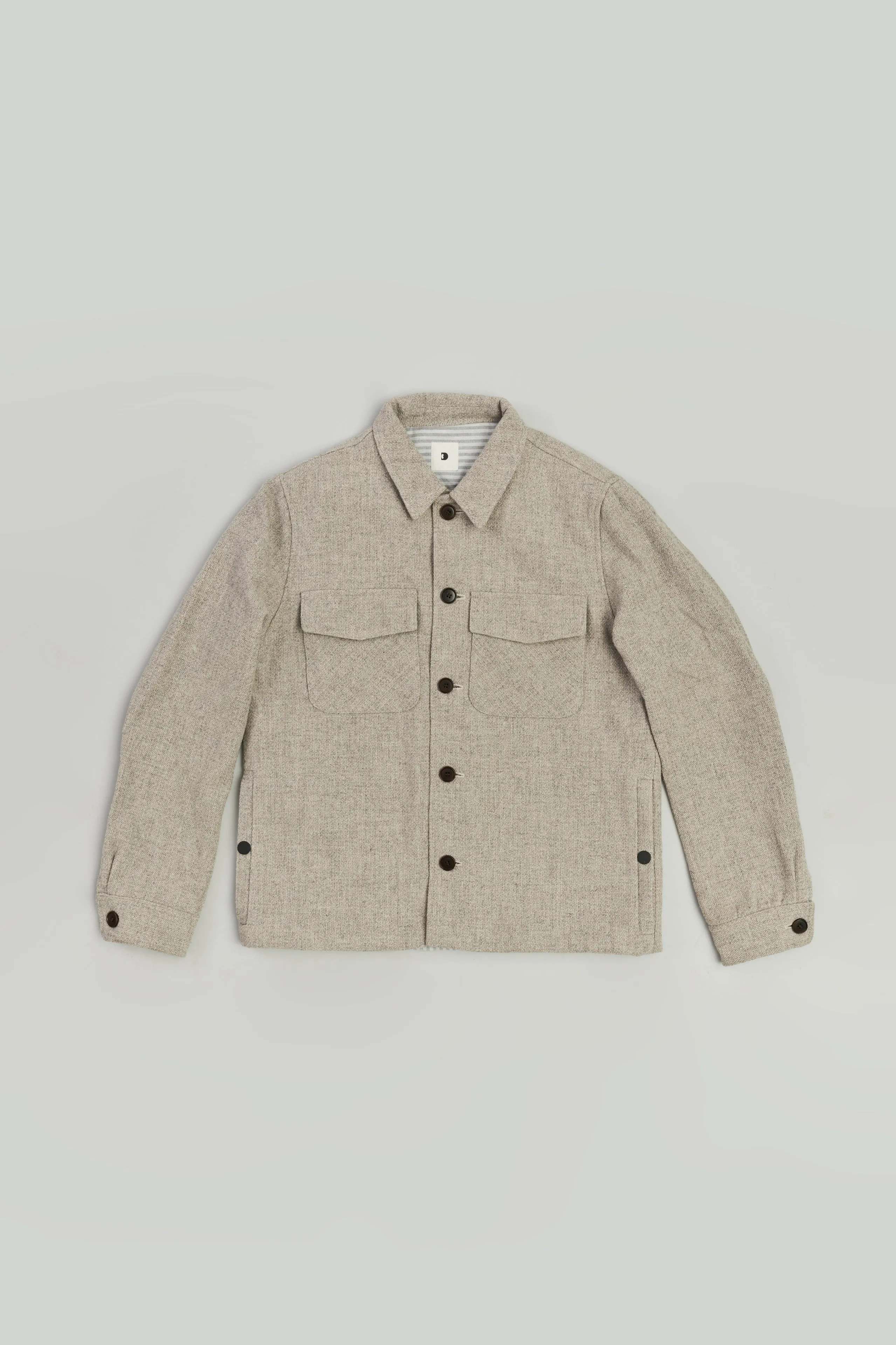 Winter Jacket in a Creamy Beige Polish Raw Wool with MEIDA Thermo Insulation sold by Delikatessen product image thumbnail 2