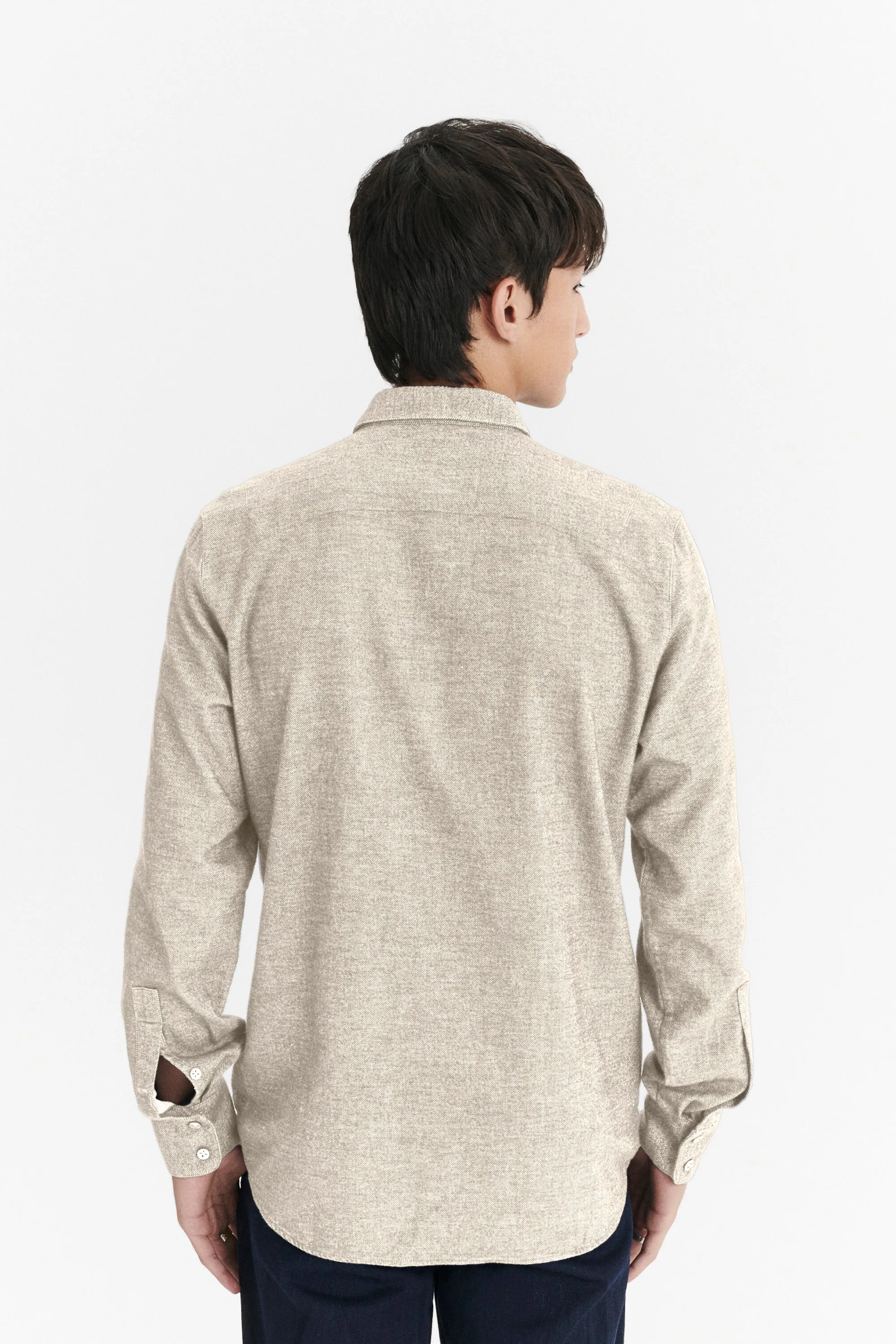 Feel Good Shirt in a Japanese Blend of Organic Cotton and Yak - Beige sold by Delikatessen product image thumbnail 3