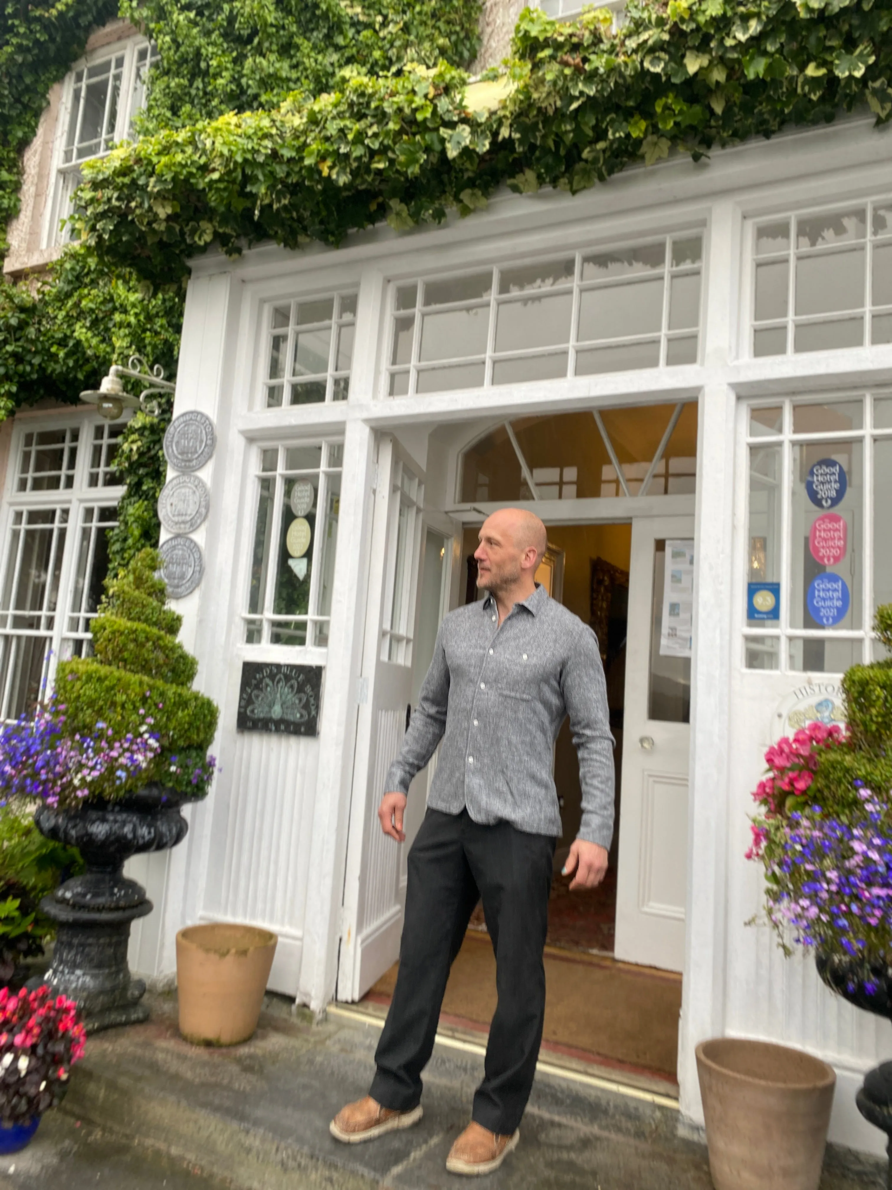 Strong Shirt in a Grey Recycled Structural Italian Cotton Flannel - Sample sold by Delikatessen product image thumbnail 3