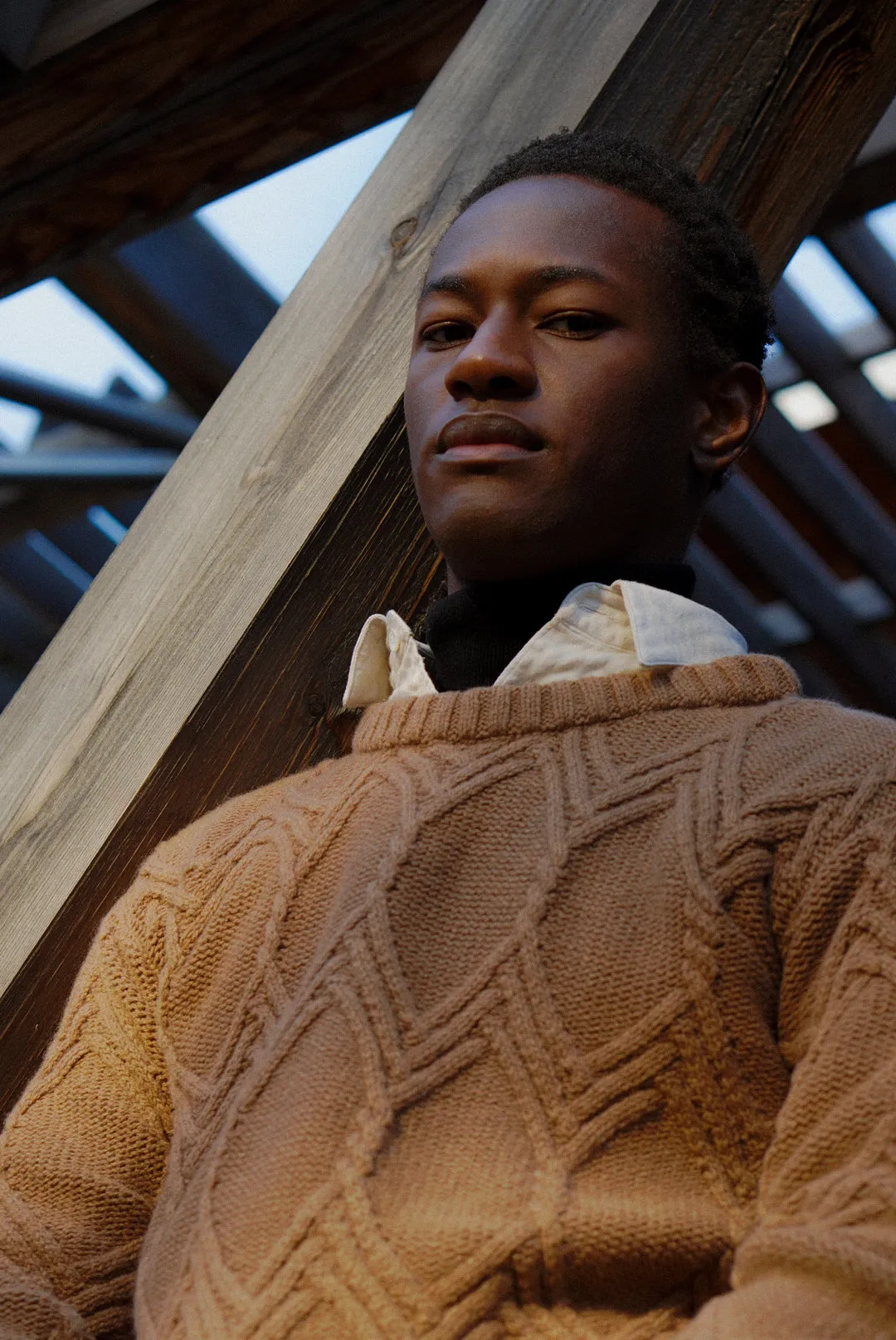 Crewneck In Recycled Cashmere - Camel sold by Delikatessen product image thumbnail 2