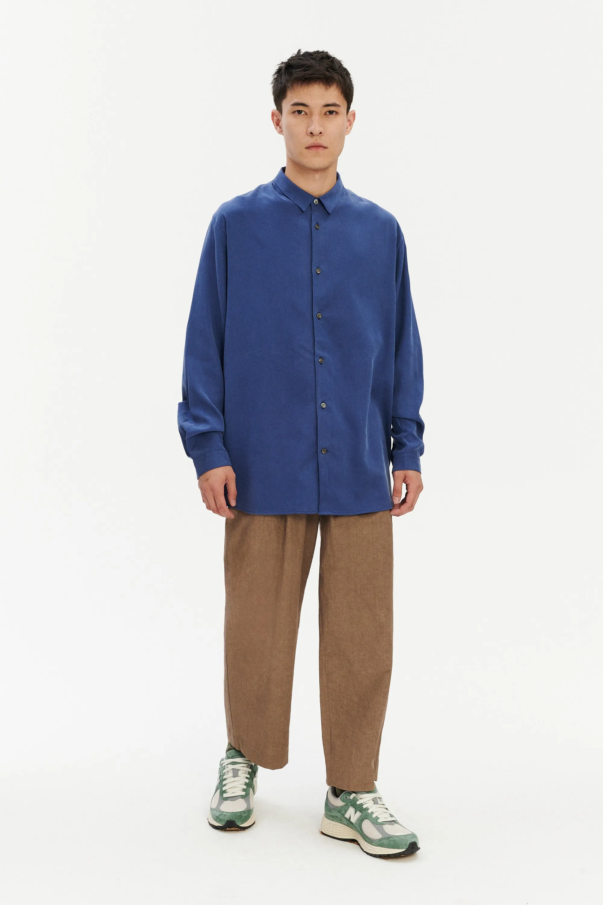 Japanese Lyocell and Cotton Blend in Oversized Boxy Shirt sold by Delikatessen product image thumbnail 3