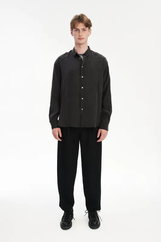 Breda Boxy Shirt in Japanese Lyocell Blend made by Delikatessen