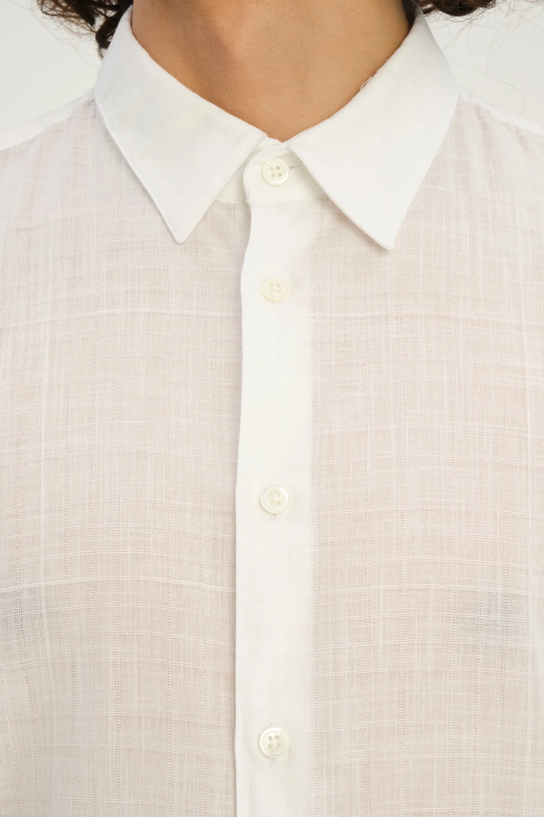 Feel Good Shirt in a White Structural Fabric sold by Delikatessen product image thumbnail 2