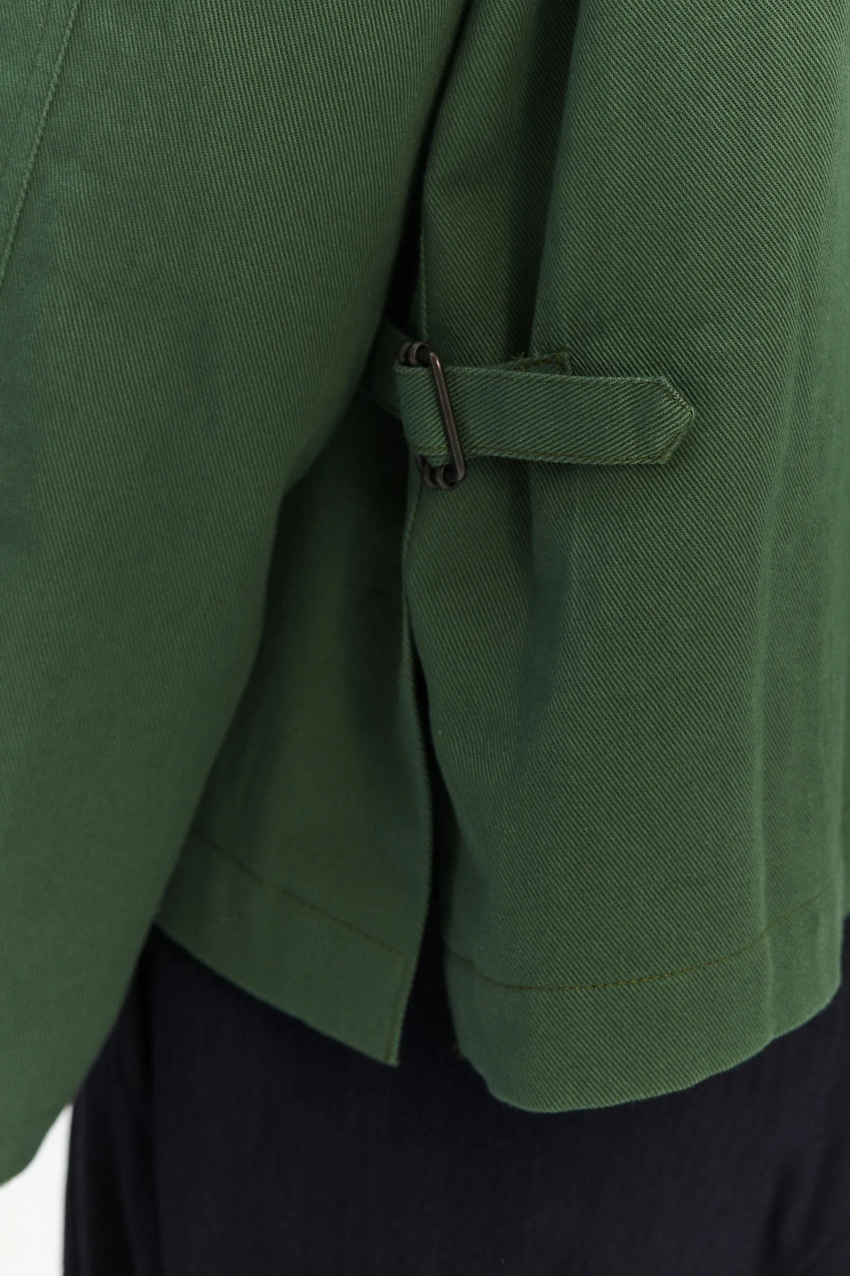Palermo Workwear Jacket in an Opulent Green Japanese Cotton sold by Delikatessen product image thumbnail 5