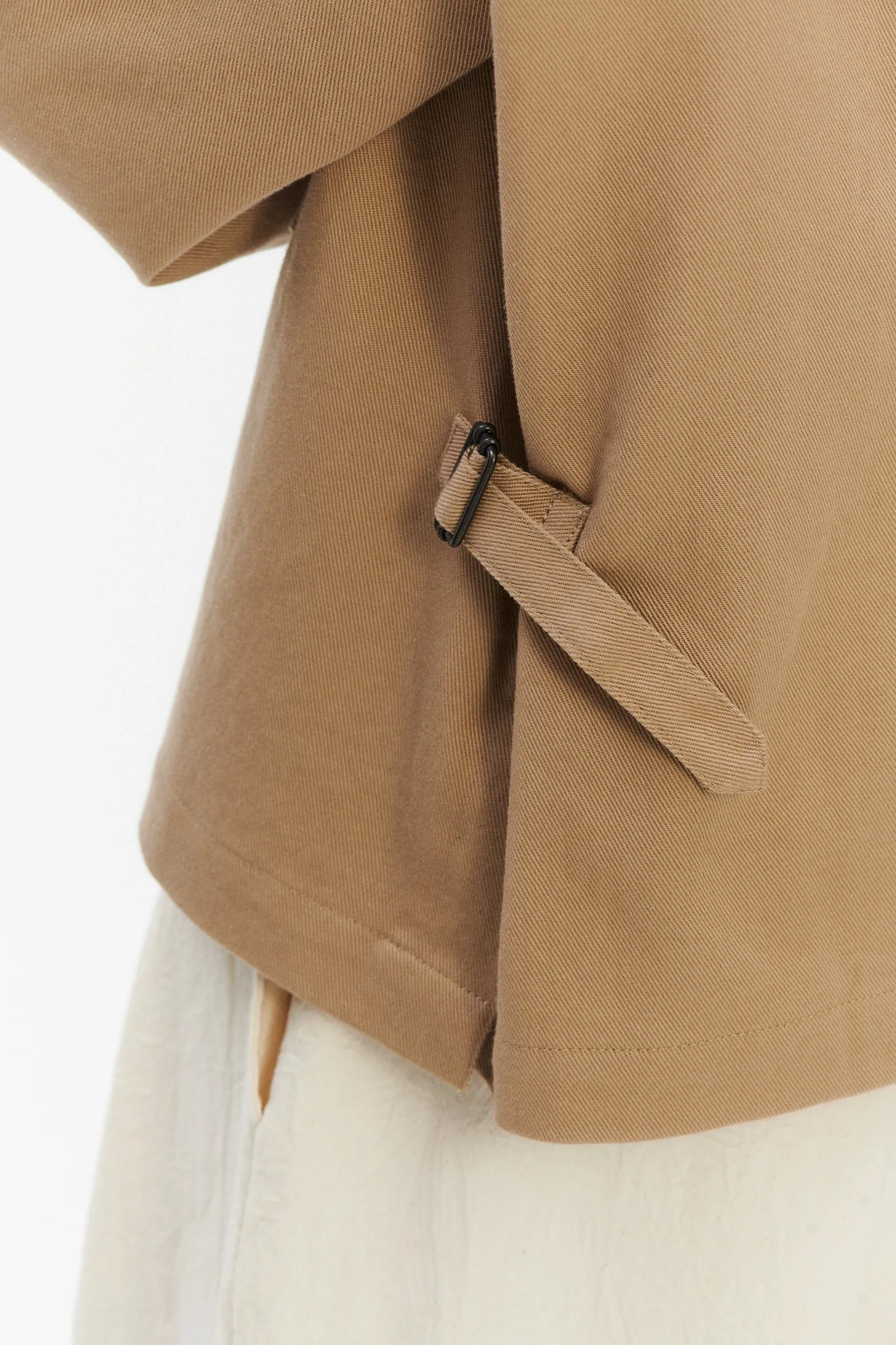 Palermo Workwear Unisex Jacket in a Khaki Japanese Diagonal Twill Cotton sold by Delikatessen product image thumbnail 3