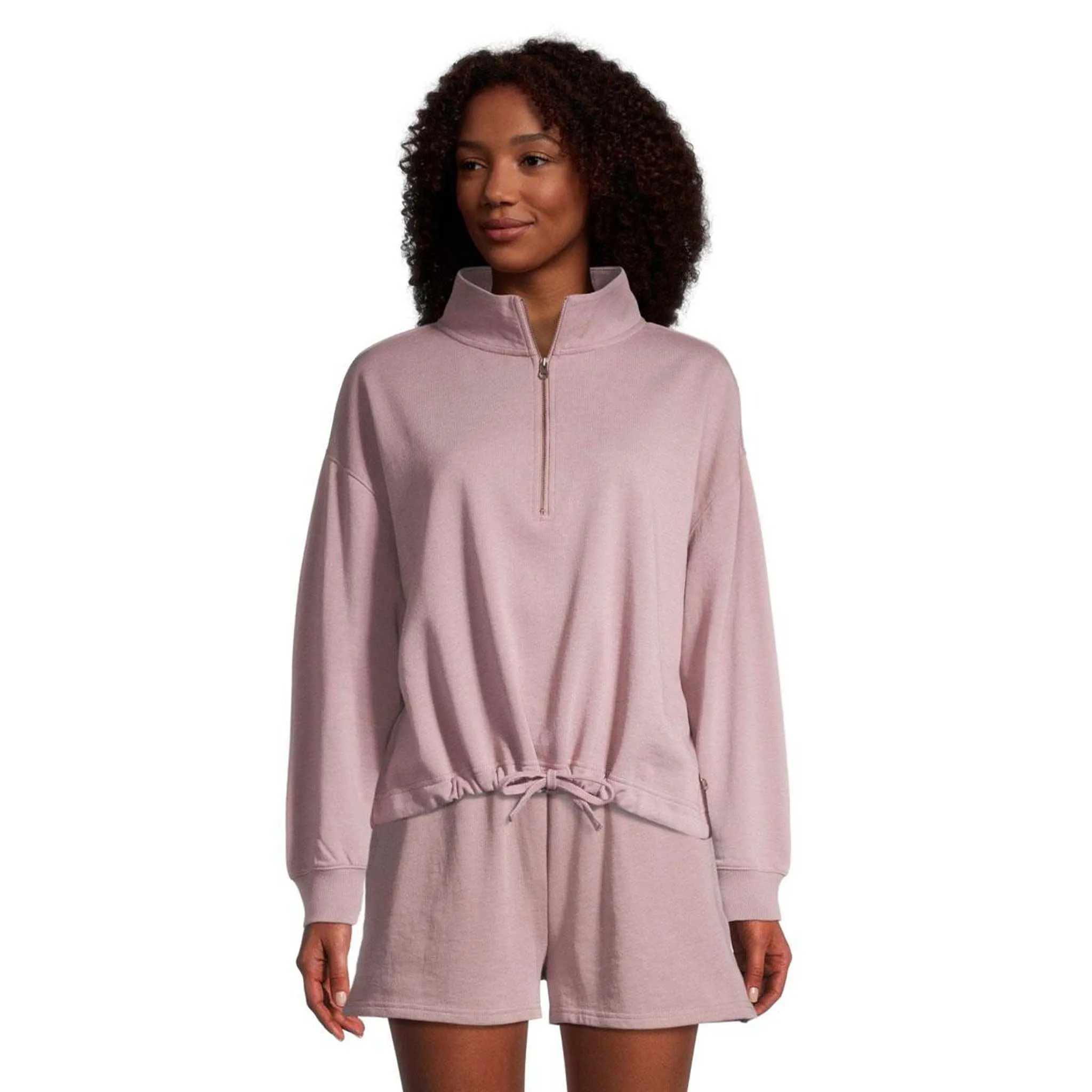 Ripzone Women's Crescent Half Zip Sweater - Mauve sold by Ripzone