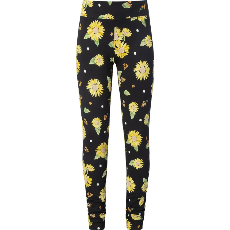 Ripzone Girl's Jaspen Printed Leggings - Black Sunflower sold by Ripzone