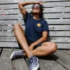Ripzone Women's Ancaster Happyface Boyfriend T-Shirt - Black Iris sold by Ripzone