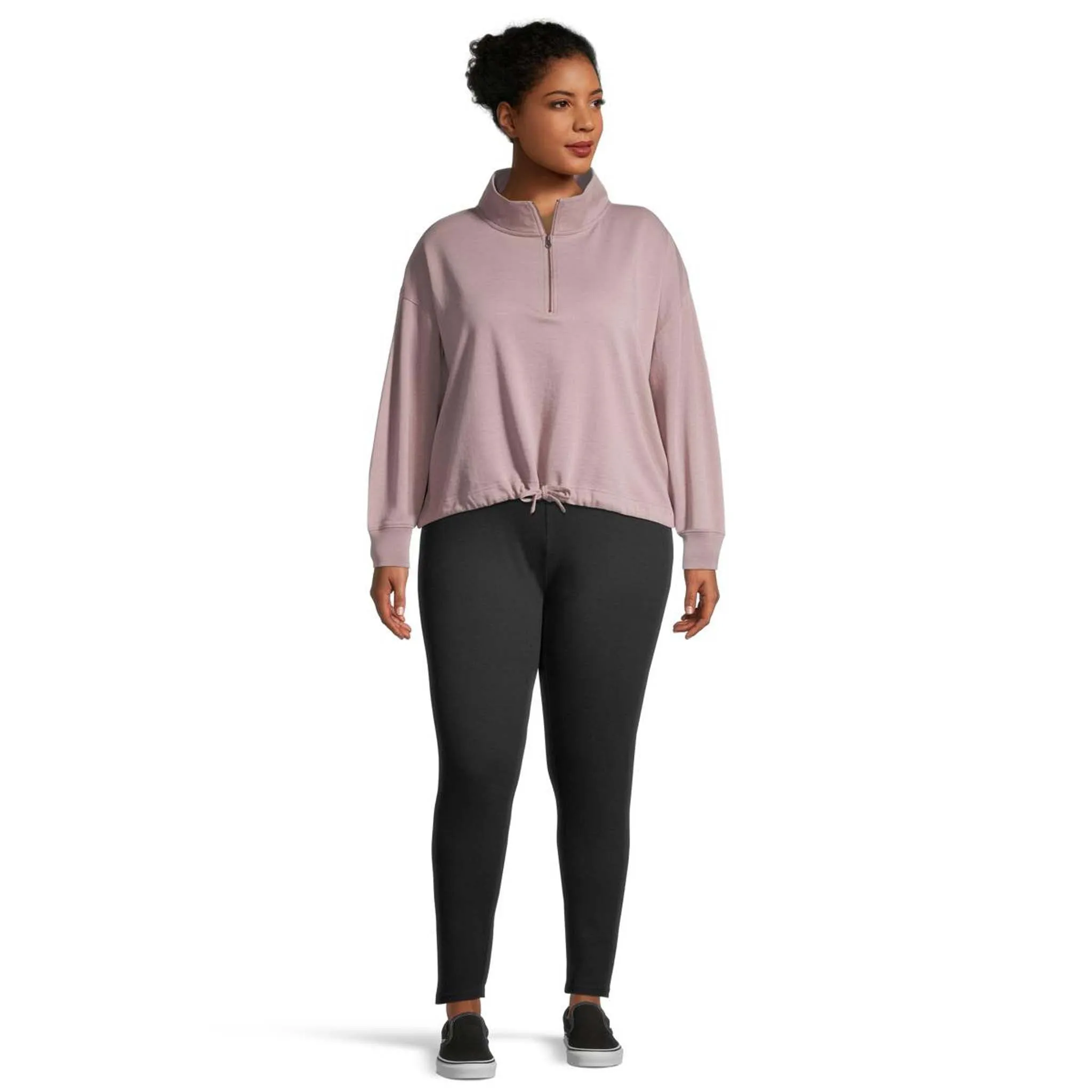 Ripzone Women's Plus Crescent Half Zip Sweater - Mauve sold by Ripzone product image thumbnail 3