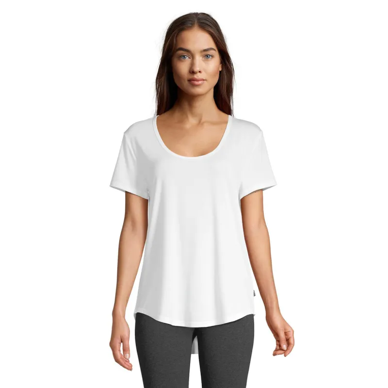 Ripzone Women's Citron Scoop Neck T-Shirt - White made by Ripzone