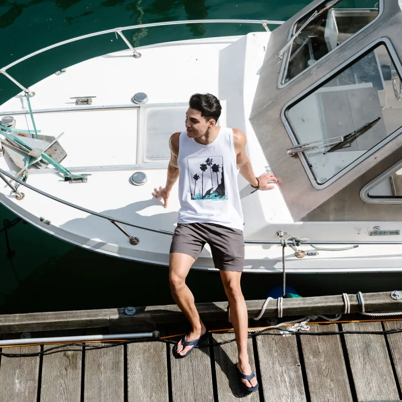 Ripzone Men's Manitou Graphic Tank - White sold by Ripzone