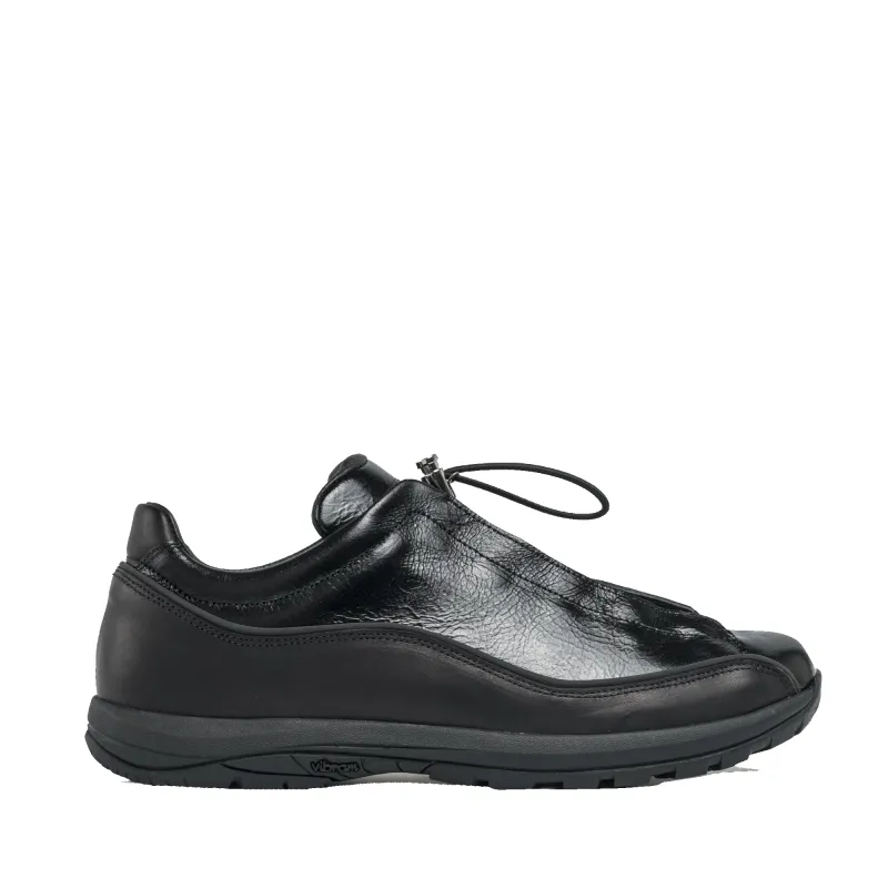 Licata Black Crackled Patent Leather M made by Diemme Footwear