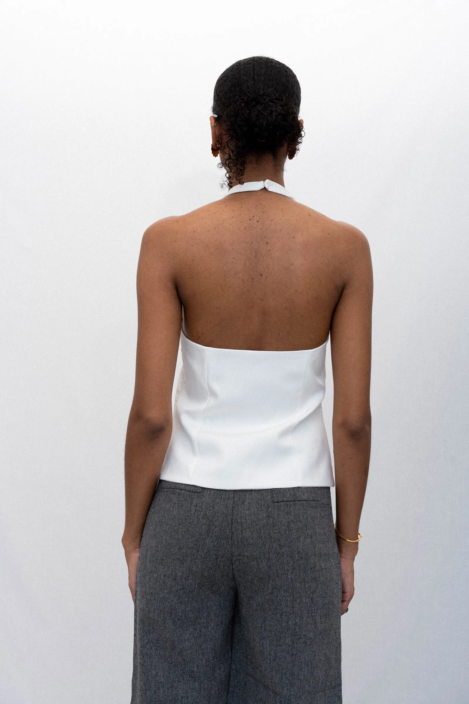 FINAL SALE | PEARLA BOW HALTER sold by Beaulares product image thumbnail 3