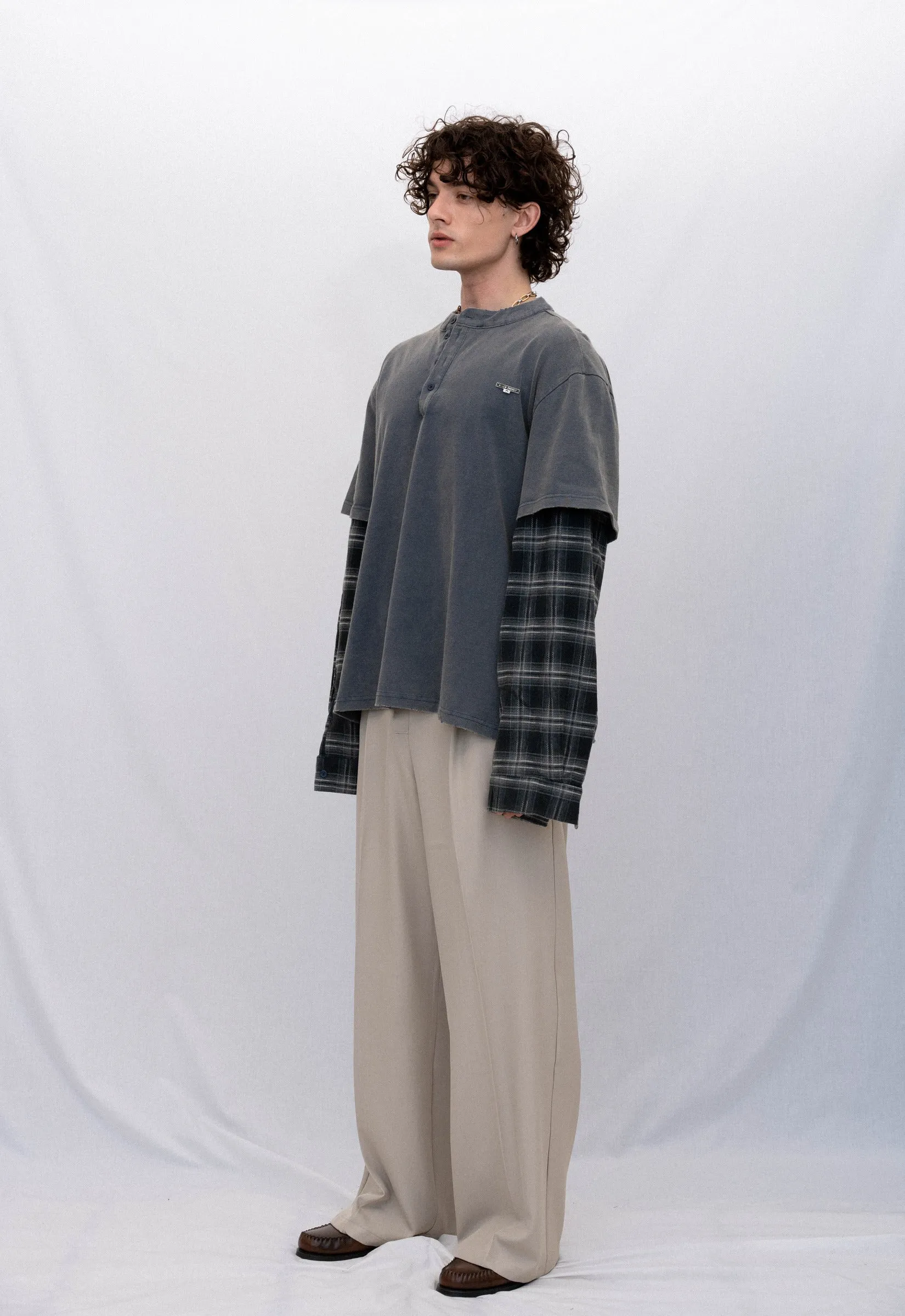 SKATER HENLEY LONG SLEEVE T-SHIRT sold by Beaulares product image thumbnail 3