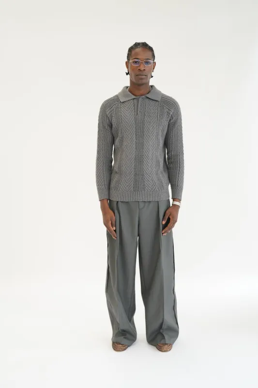 TRI KNIT POLO made by Beaulares