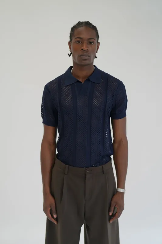 HOLLOW POLO SHIRT made by Beaulares