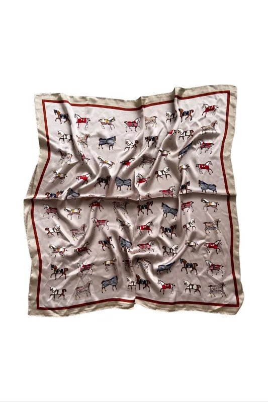 HORSES SILKEN SCARF made by Beaulares
